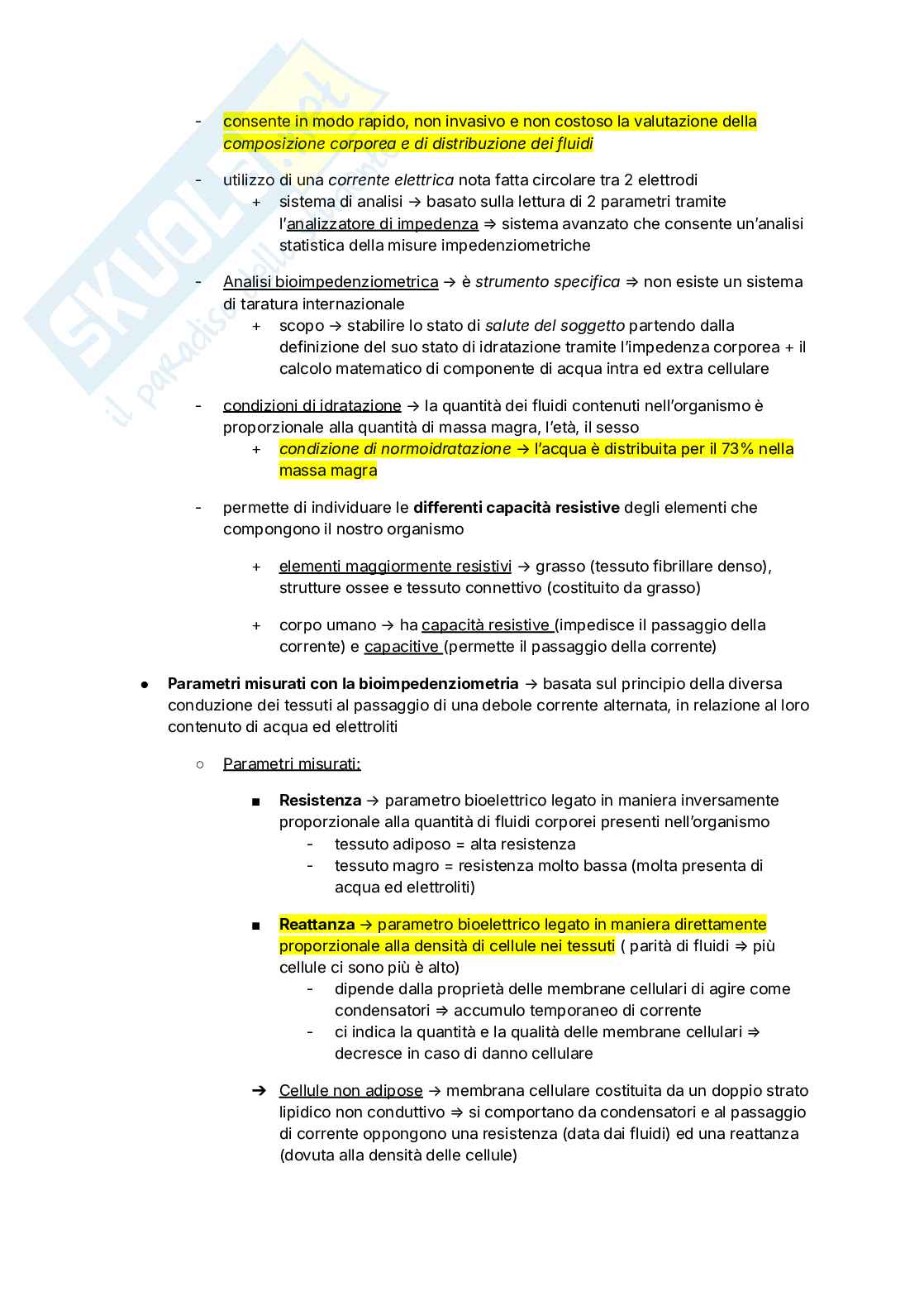 Composizione corporea e ottimizzazione del gesto atletico Pag. 41