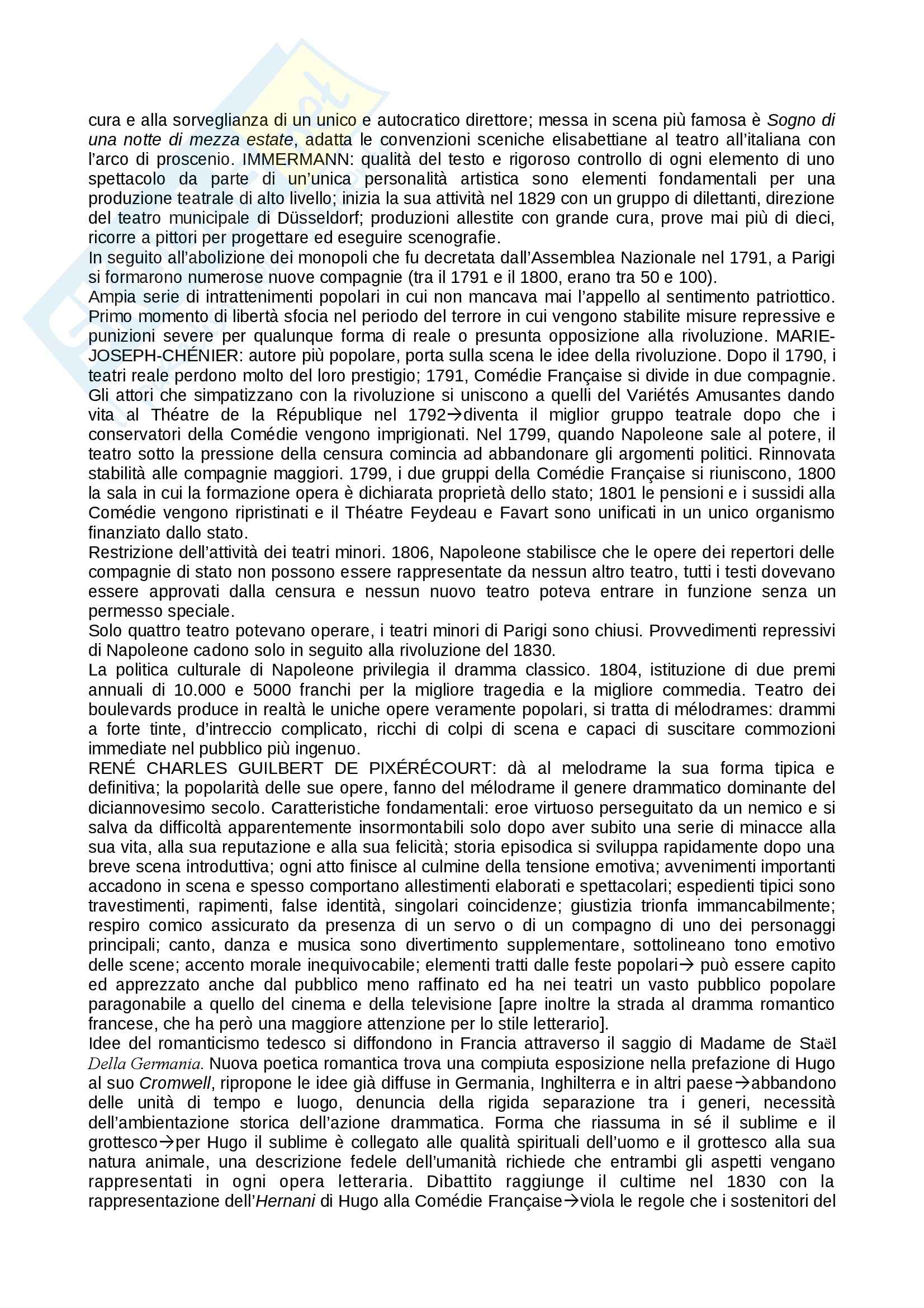 Riassunto esame teatro, prof. Alberti, libro consigliato Storia del teatro, Brockett, Vicentini, De Lorenzis Pag. 61