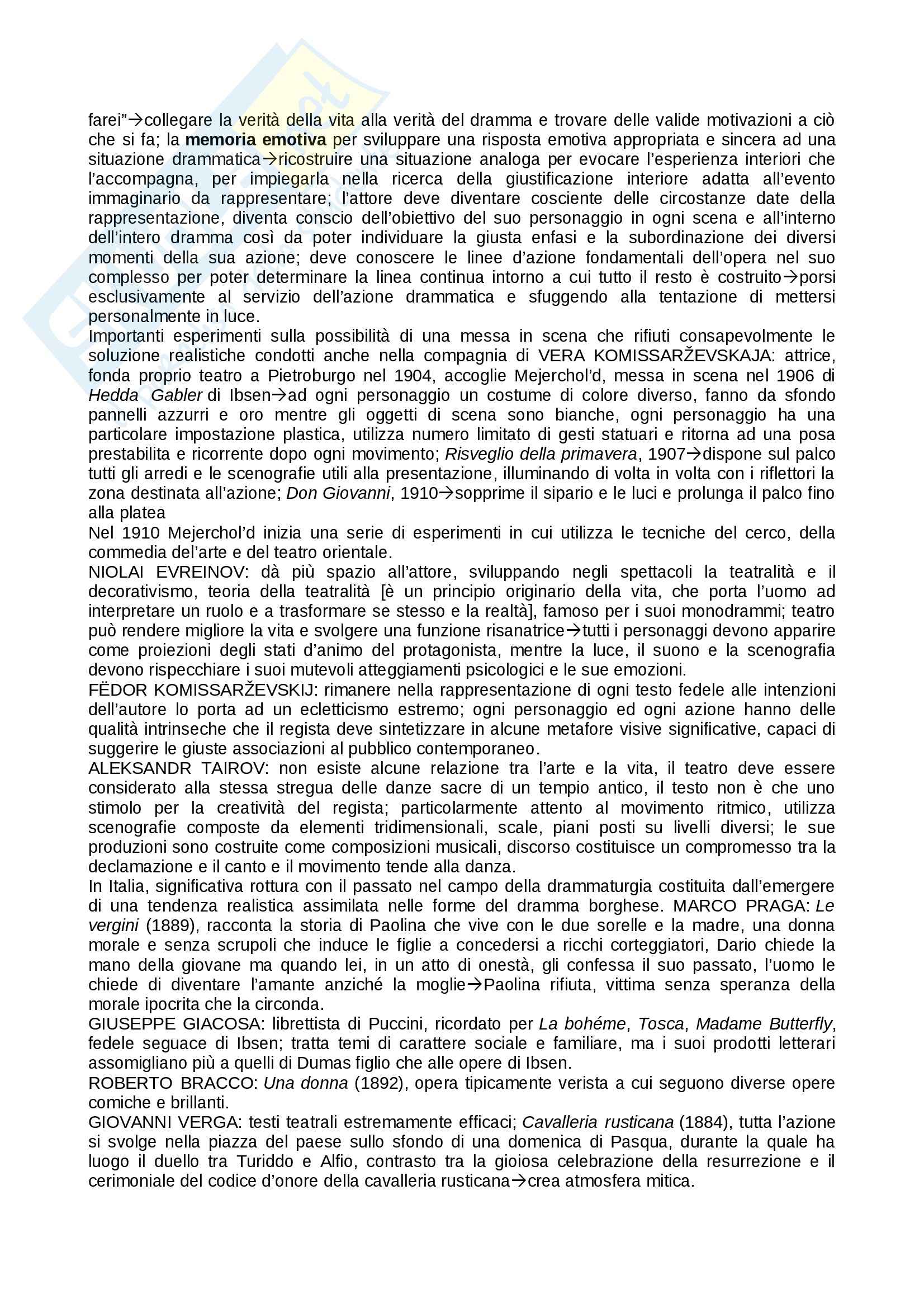 Riassunto esame teatro, prof. Alberti, libro consigliato Storia del teatro, Brockett, Vicentini, De Lorenzis Pag. 81