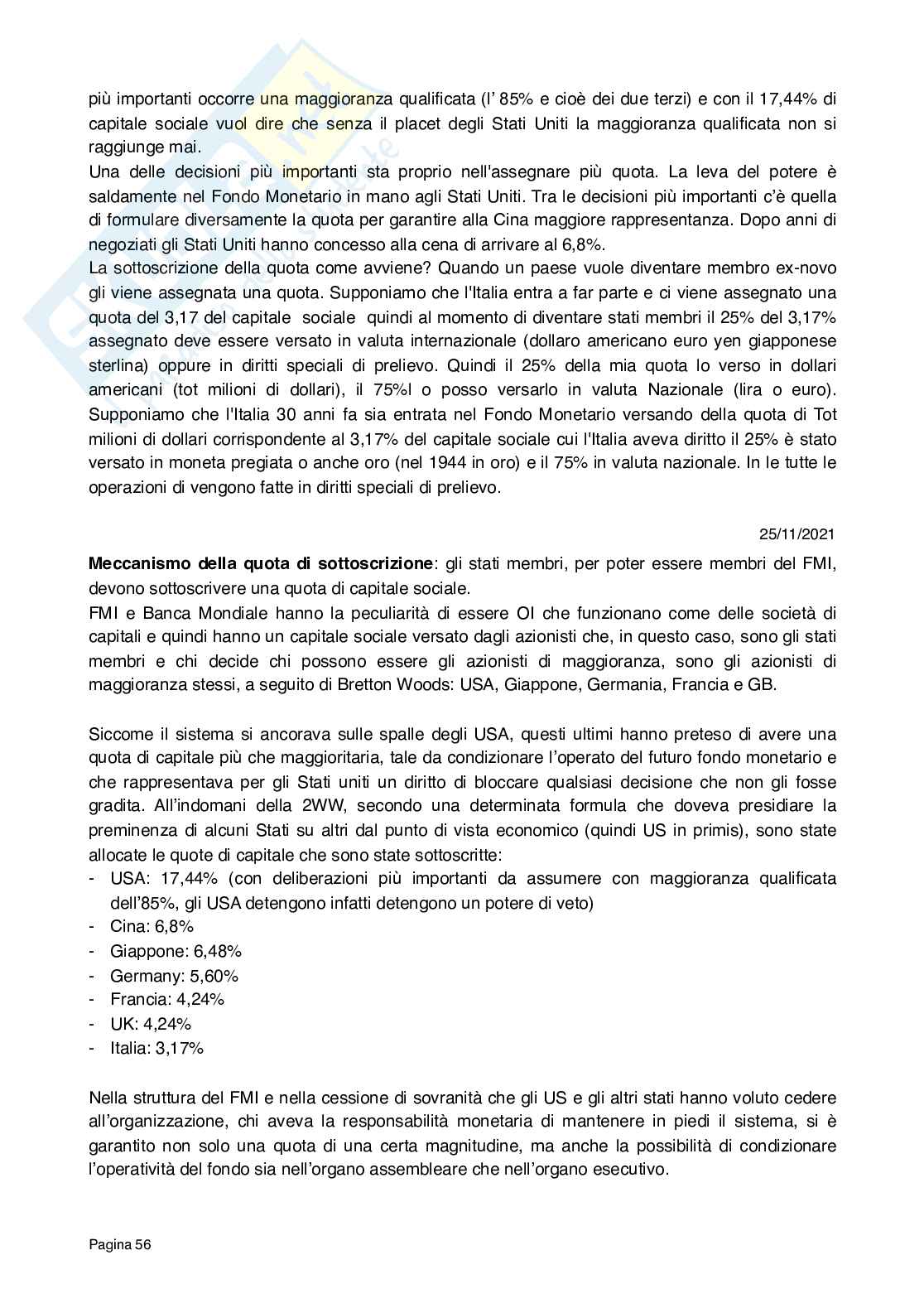 Diritto ed Economia delle Organizzazioni Internazionali Pag. 56