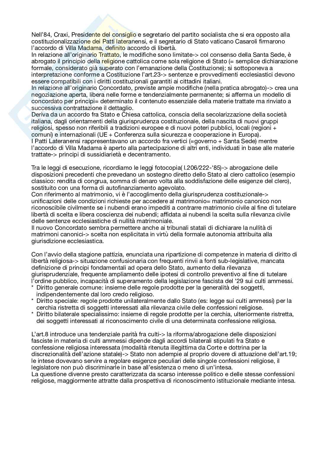 Riassunto esame Diritto ecclesiastico, Prof. Croce Marco, libro consigliato La libertà religiosa in Italia, Consorti Pag. 11