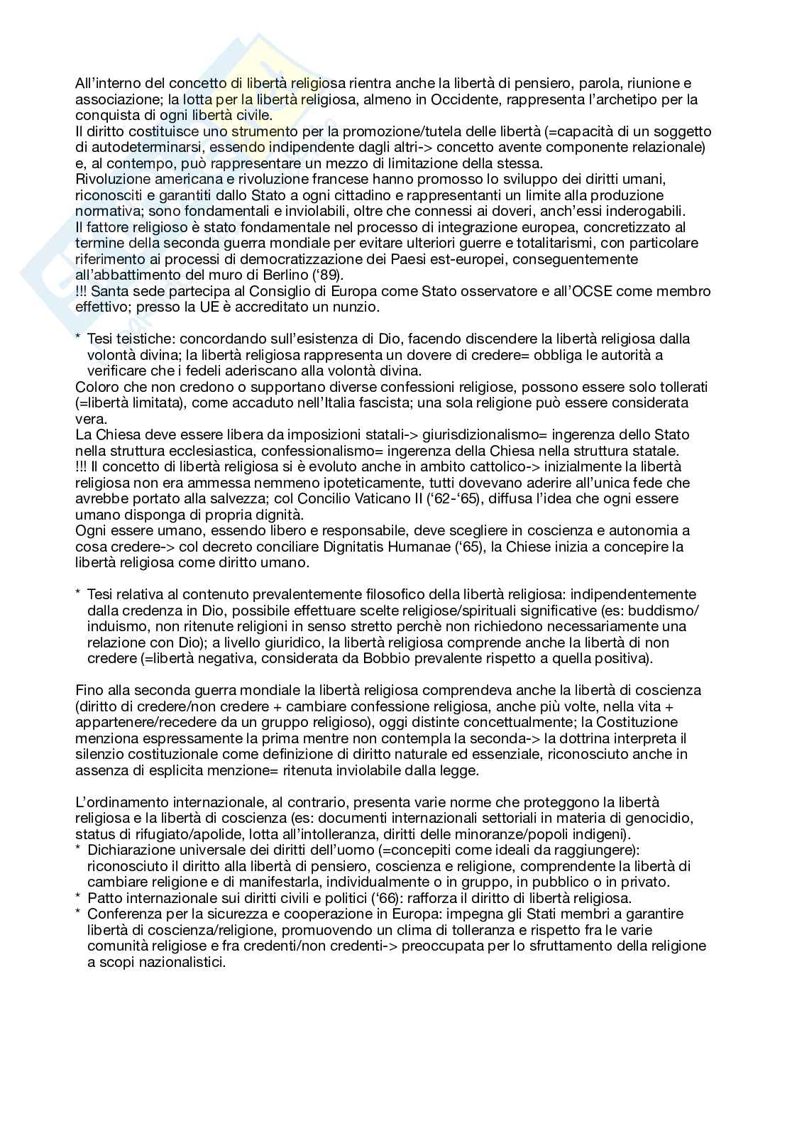 Riassunto esame Diritto ecclesiastico, Prof. Croce Marco, libro consigliato La libertà religiosa in Italia, Consorti Pag. 26