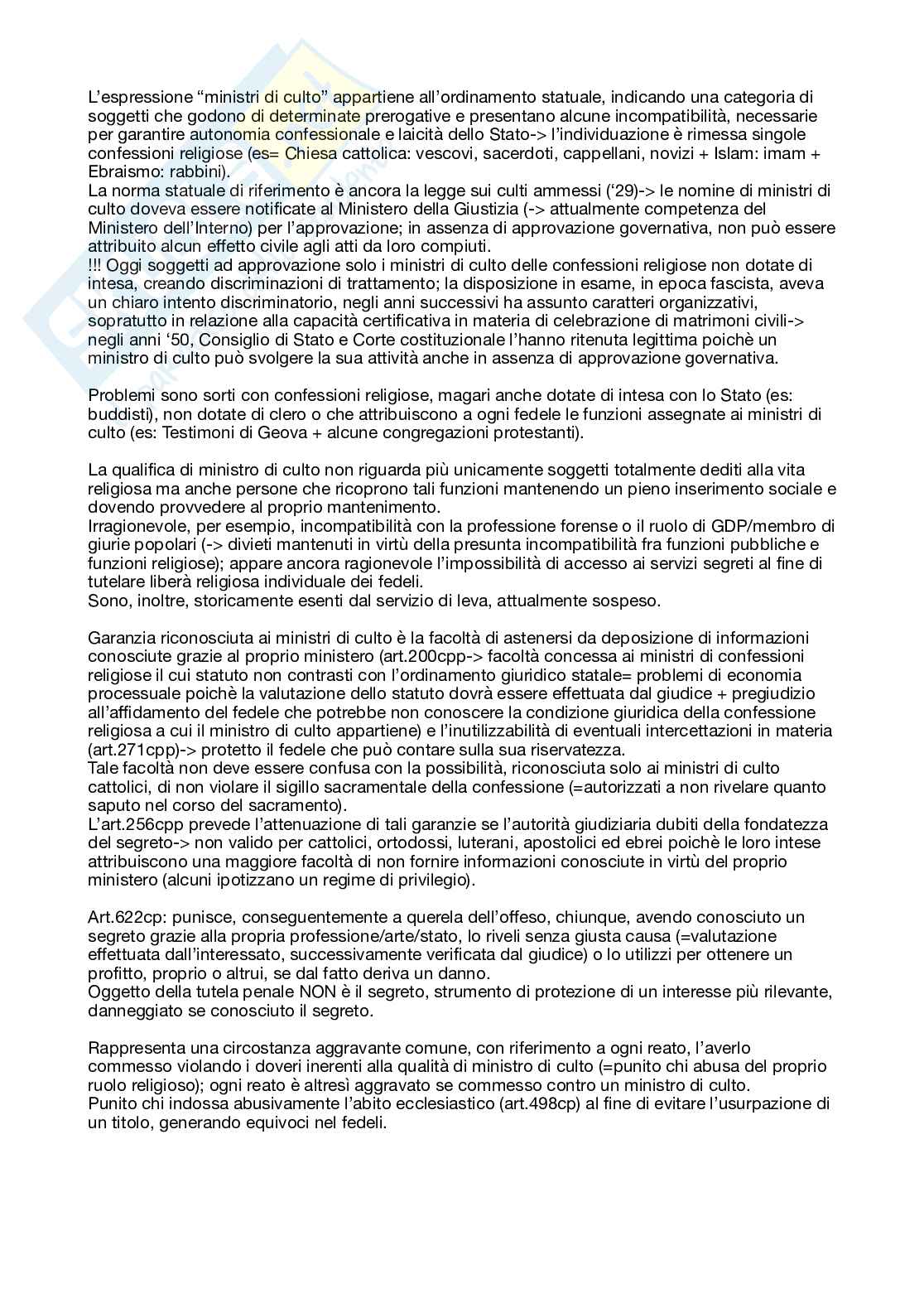 Riassunto esame Diritto ecclesiastico, Prof. Croce Marco, libro consigliato La libertà religiosa in Italia, Consorti Pag. 46