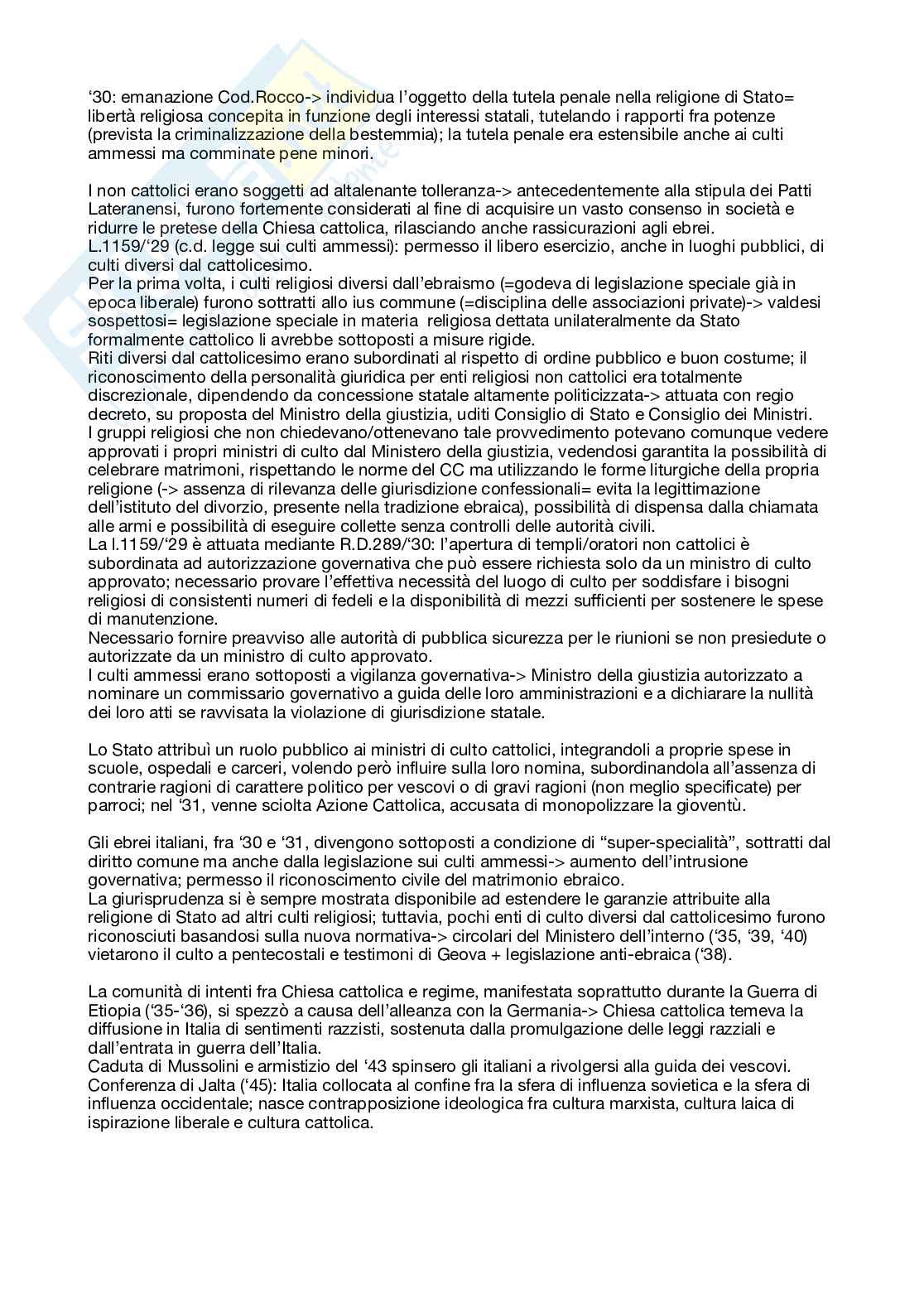 Riassunto esame Diritto ecclesiastico, Prof. Croce Marco, libro consigliato La libertà religiosa in Italia, Consorti Pag. 6