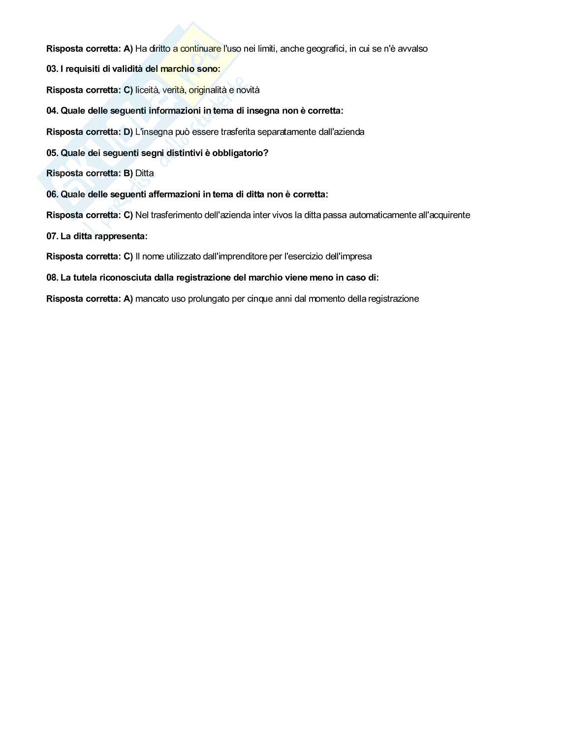 Quiz + aperte Diritto commerciale aggiornato al 2026 Pag. 26
