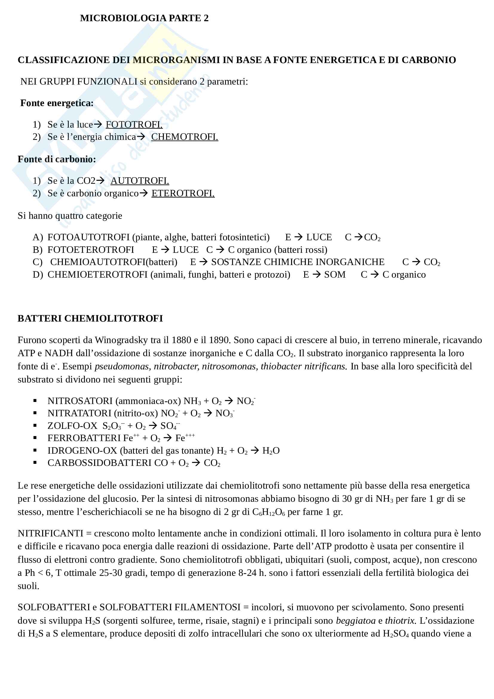 Microbiologia - Parte 2 Pag. 1