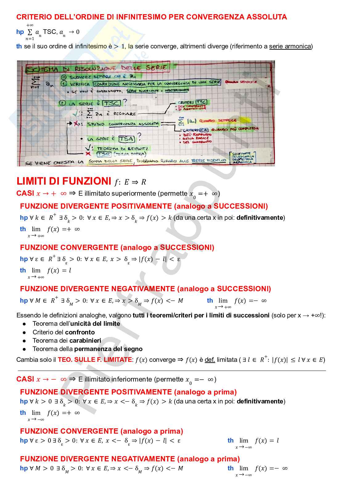 Analisi I - Formulario e concetti principali teoria Pag. 11