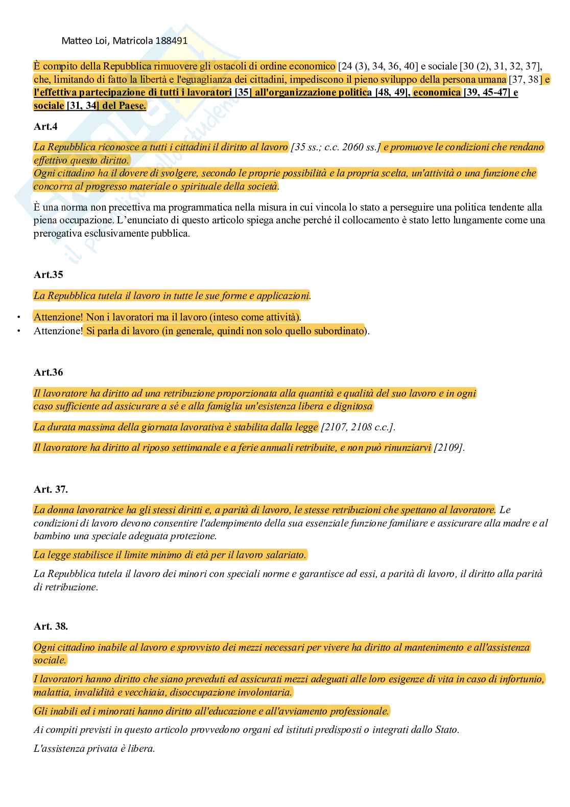 Diritto del lavoro Pag. 2