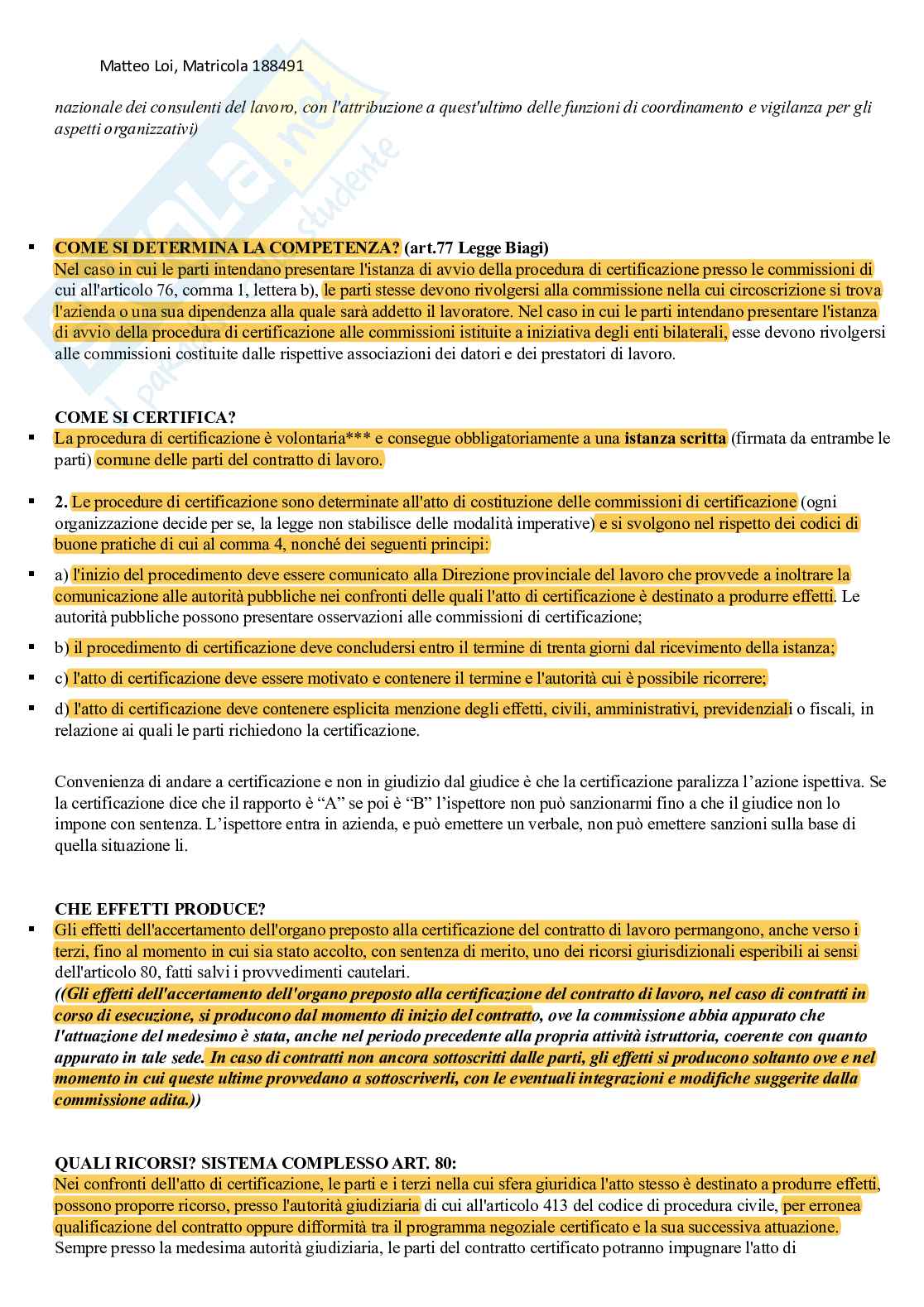 Diritto del lavoro Pag. 71