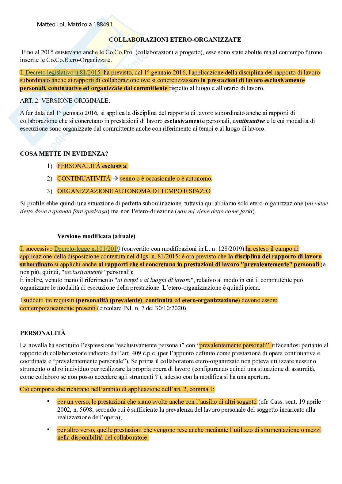 Diritto del lavoro Pag. 76