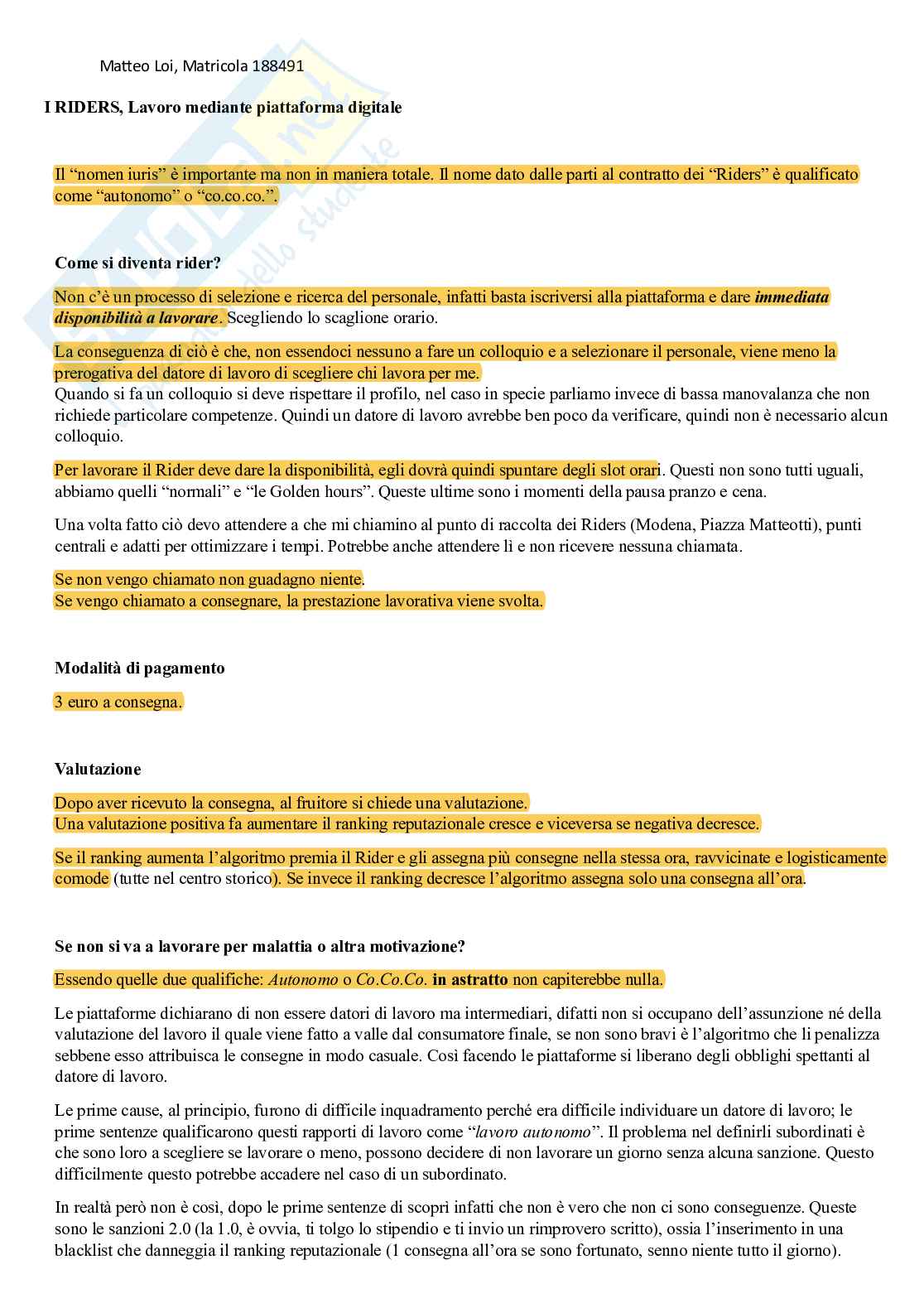 Diritto del lavoro Pag. 81