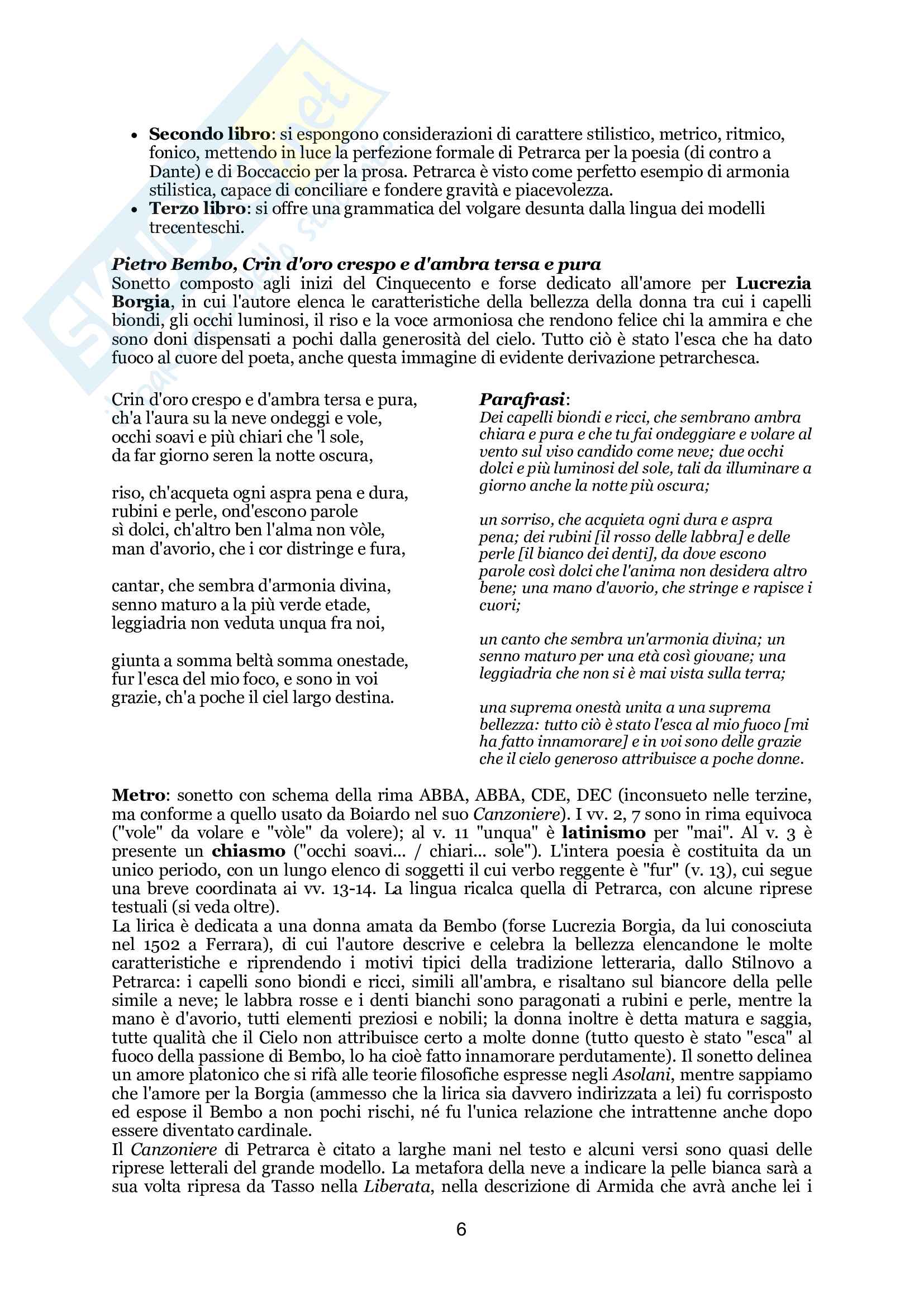 Letteratura italiana modulo B Pag. 6