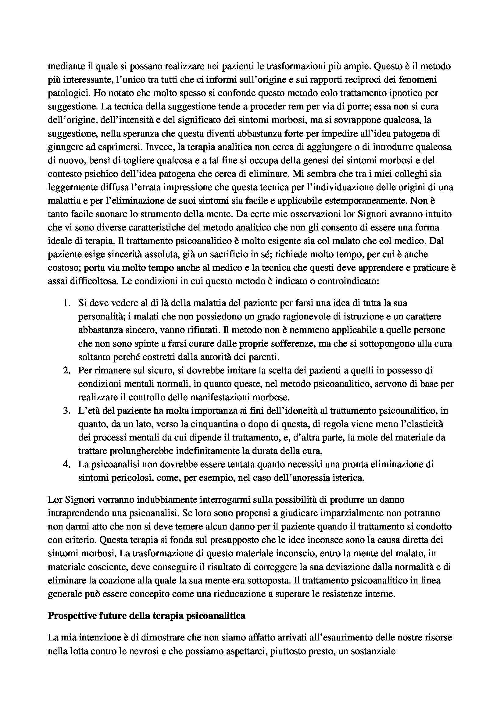 Riassunto esame Elementi di psicoterapia, Scritti di Freud, prof. La Torre Pag. 2