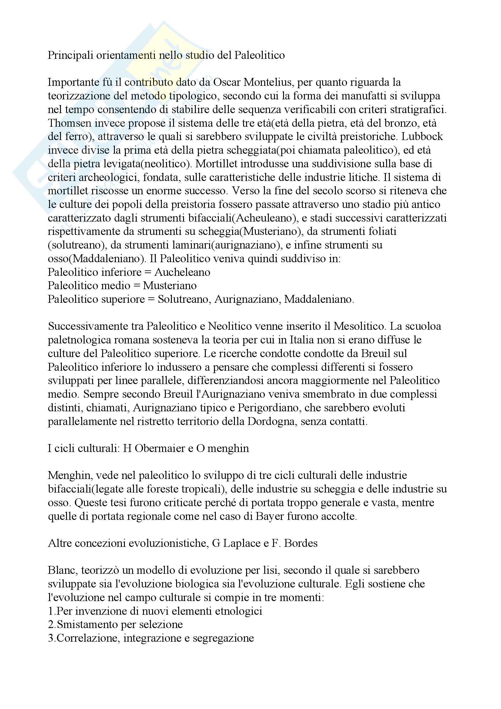 Broglio introduzione al paleolitico Pag. 2