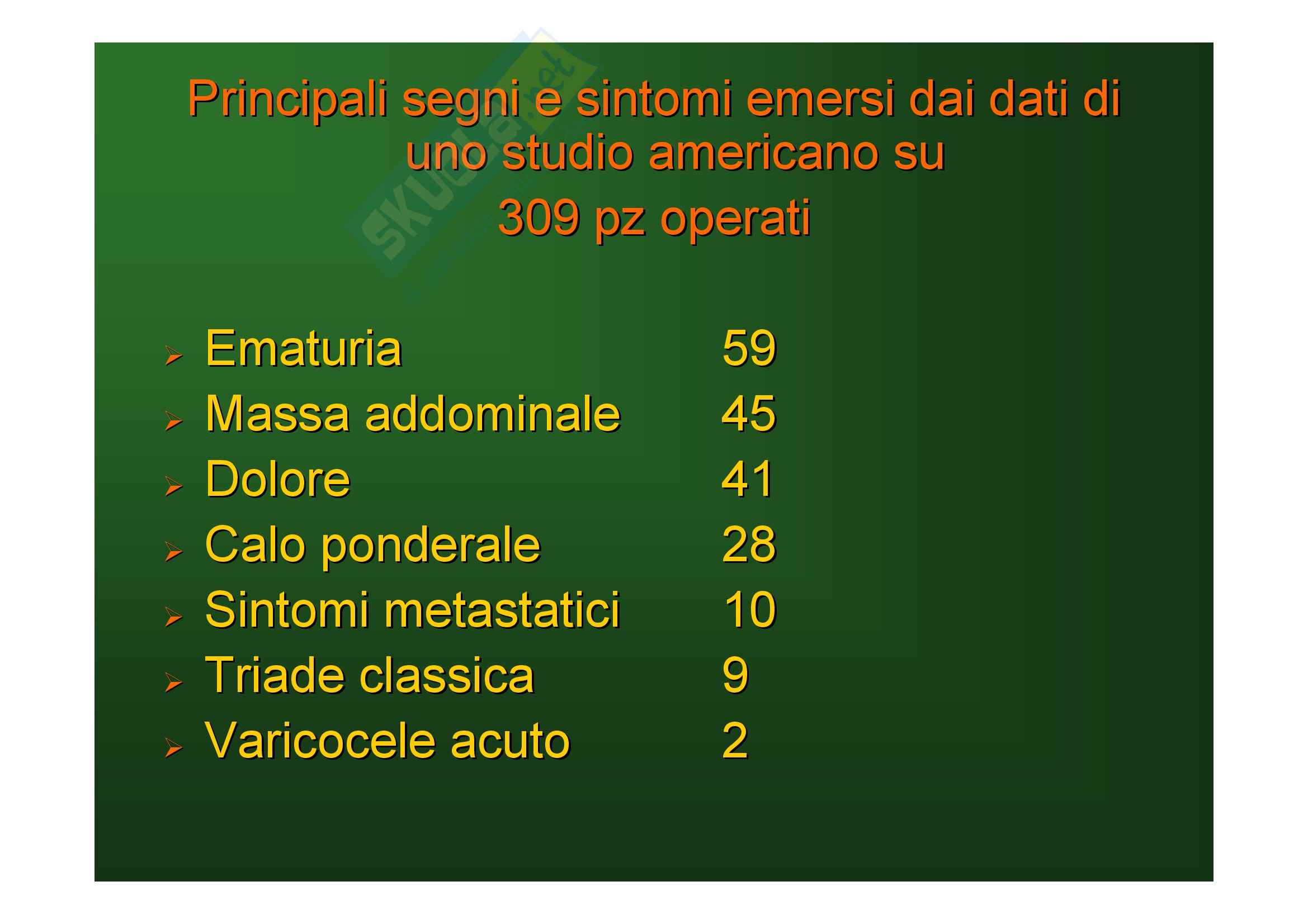 Malattie del rene e delle vie urinarie - tumori del rene Pag. 11