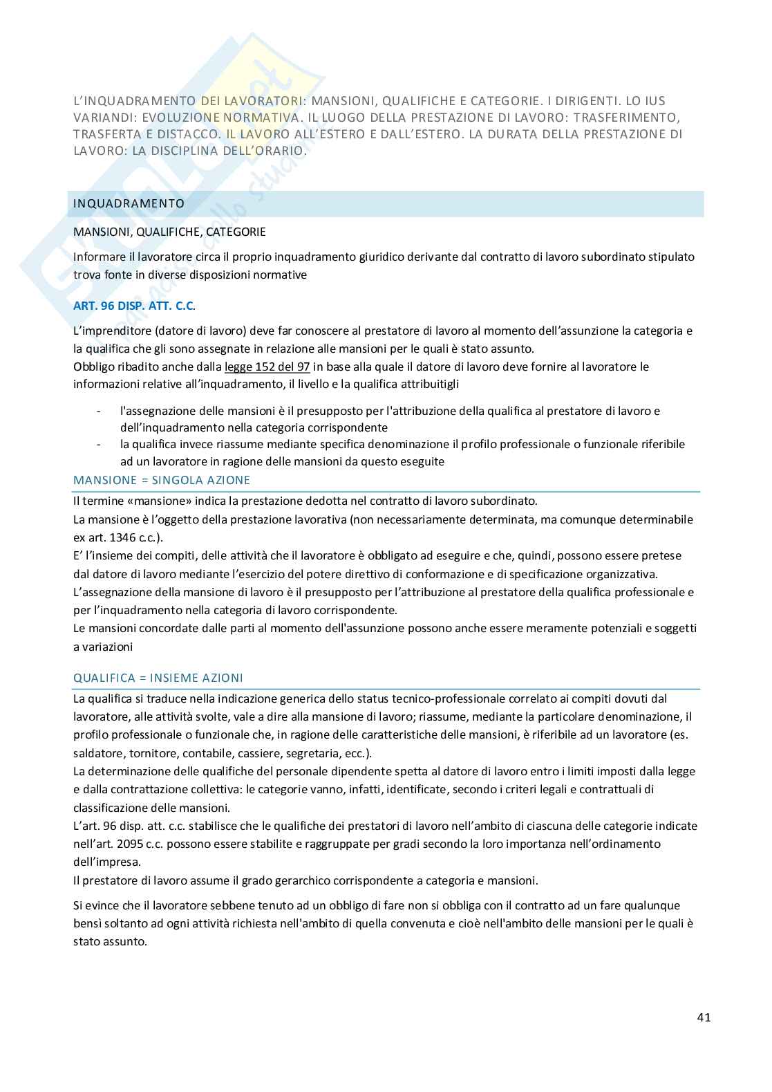 Diritto del lavoro Pag. 41