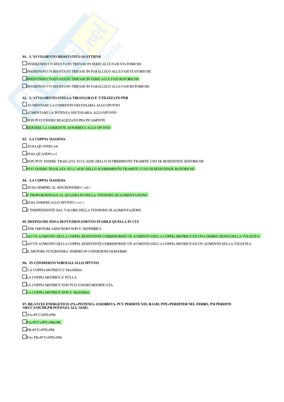 Elettrotecnica – esame – Paniere completo risposte chiuse – A.A. 2025/26 Pag. 66