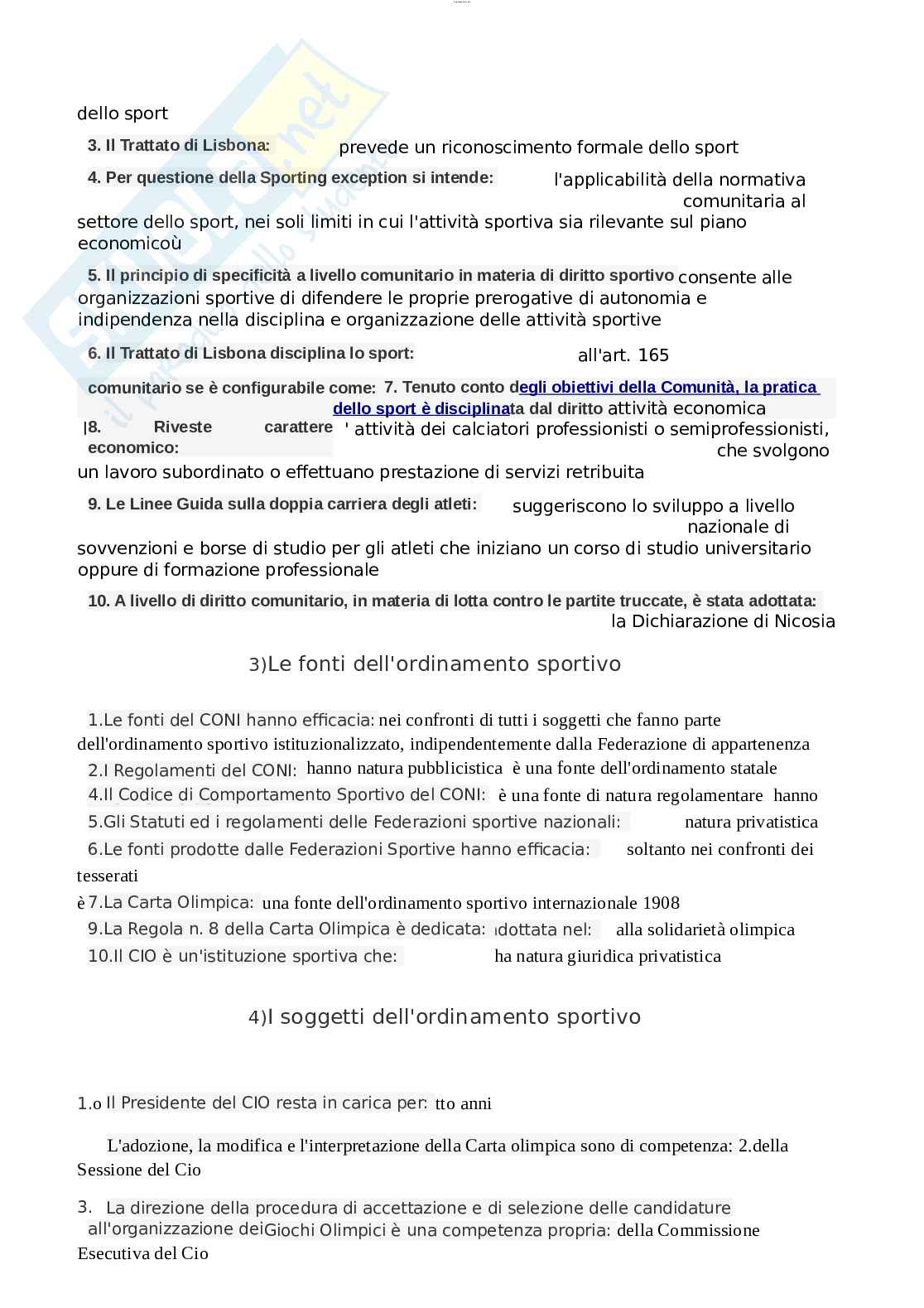 Paniere esame Giustizia sportiva Pag. 2