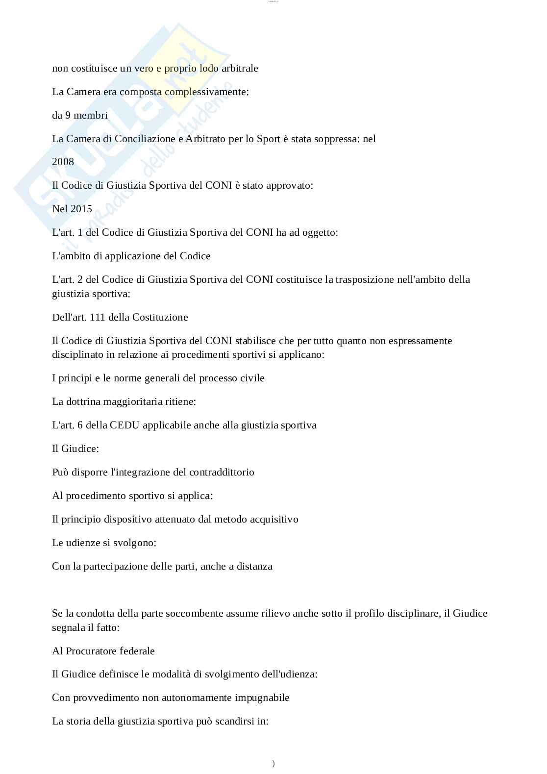 Paniere esame Giustizia sportiva Pag. 36