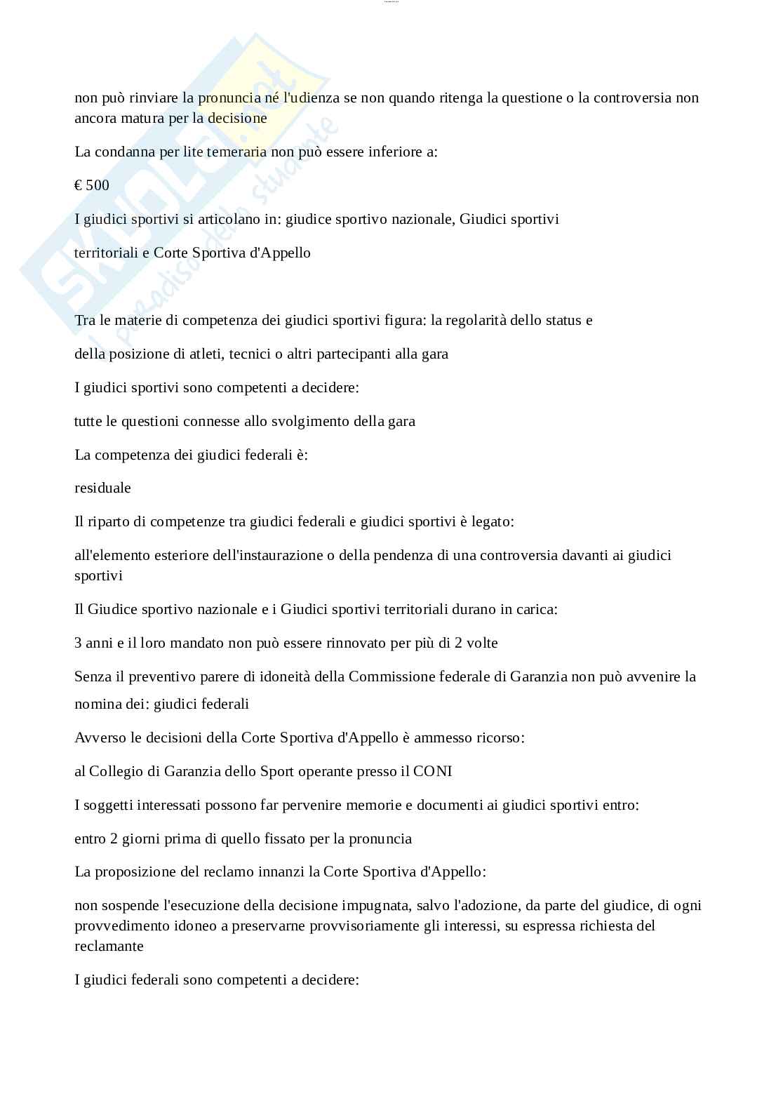 Paniere esame Giustizia sportiva Pag. 41