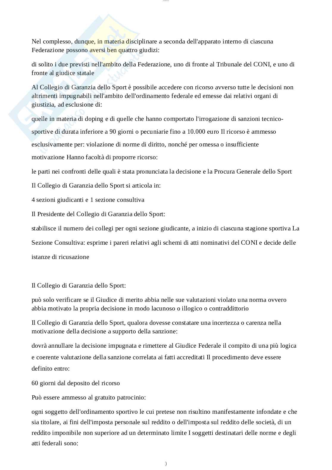 Paniere esame Giustizia sportiva Pag. 46