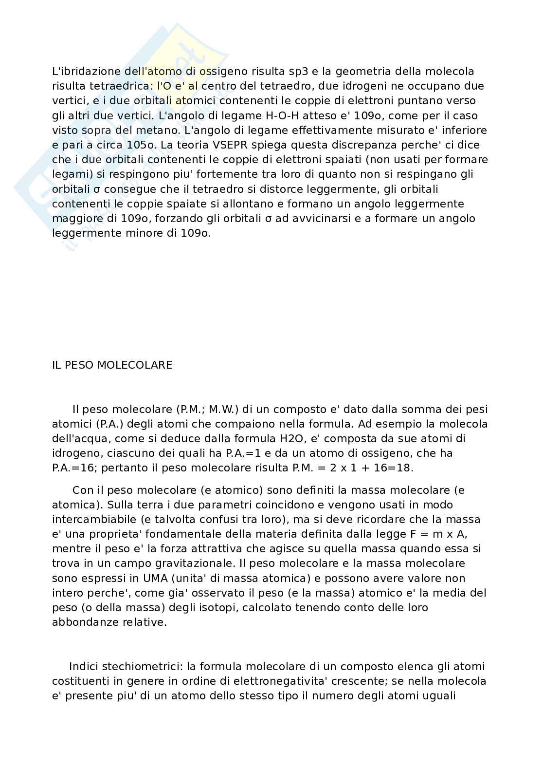 Da legame chimico a molecole Pag. 11