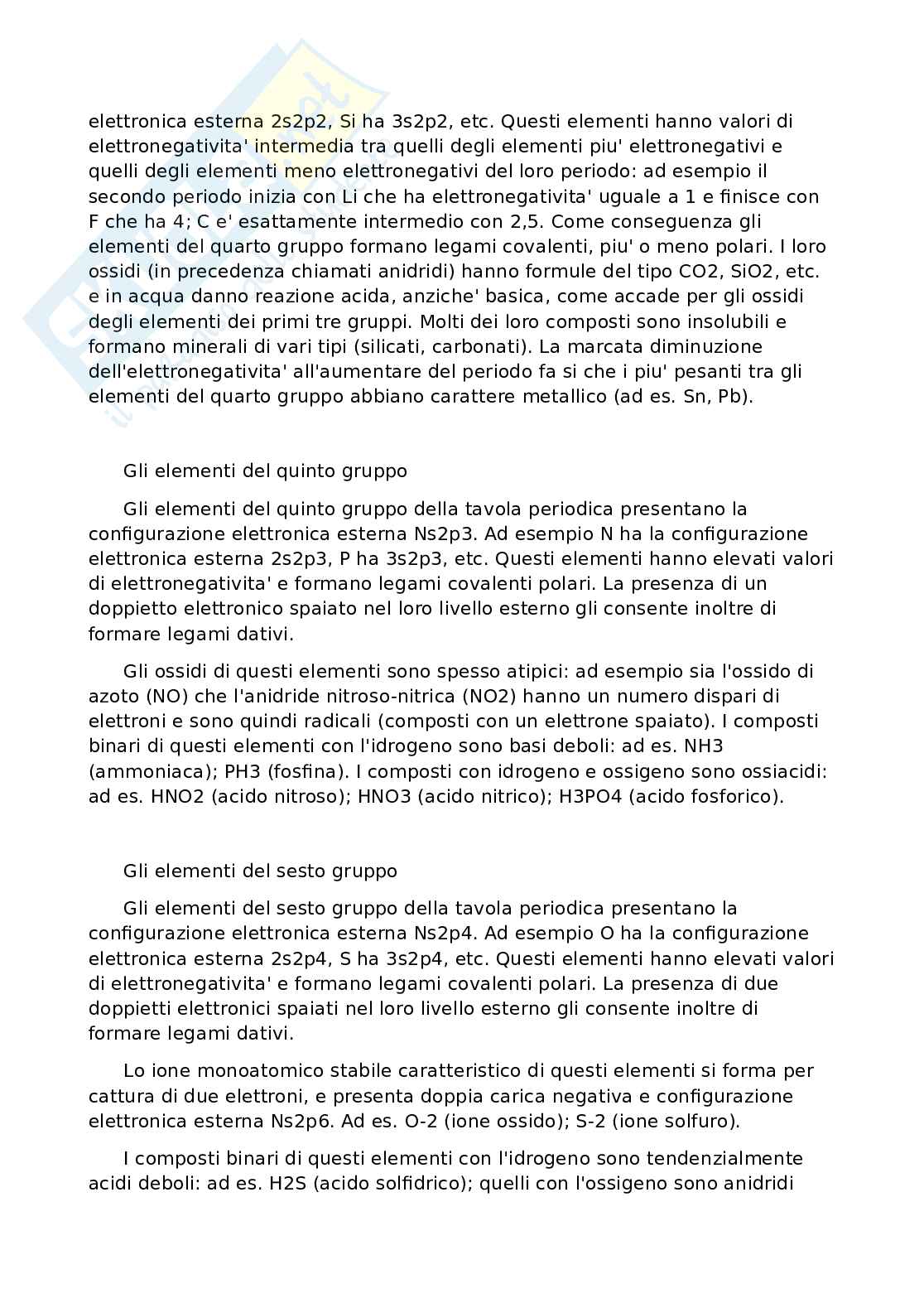 Da legame chimico a molecole Pag. 16