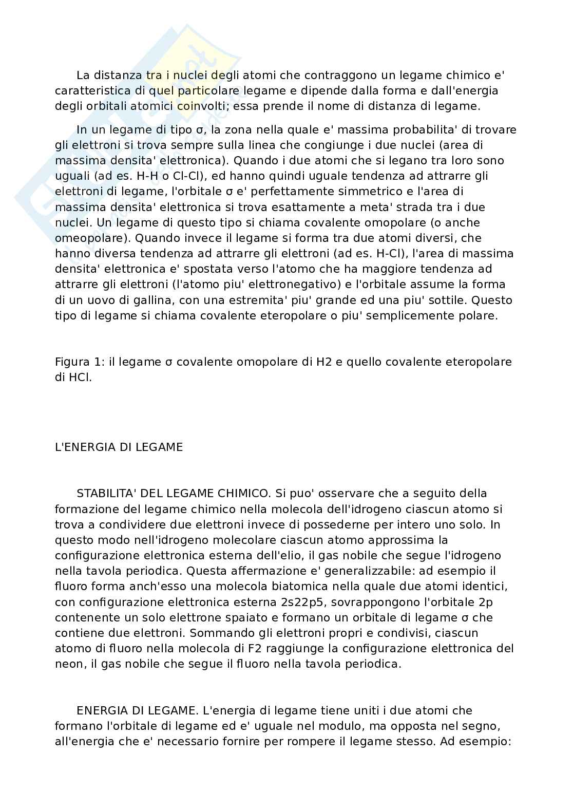 Da legame chimico a molecole Pag. 2
