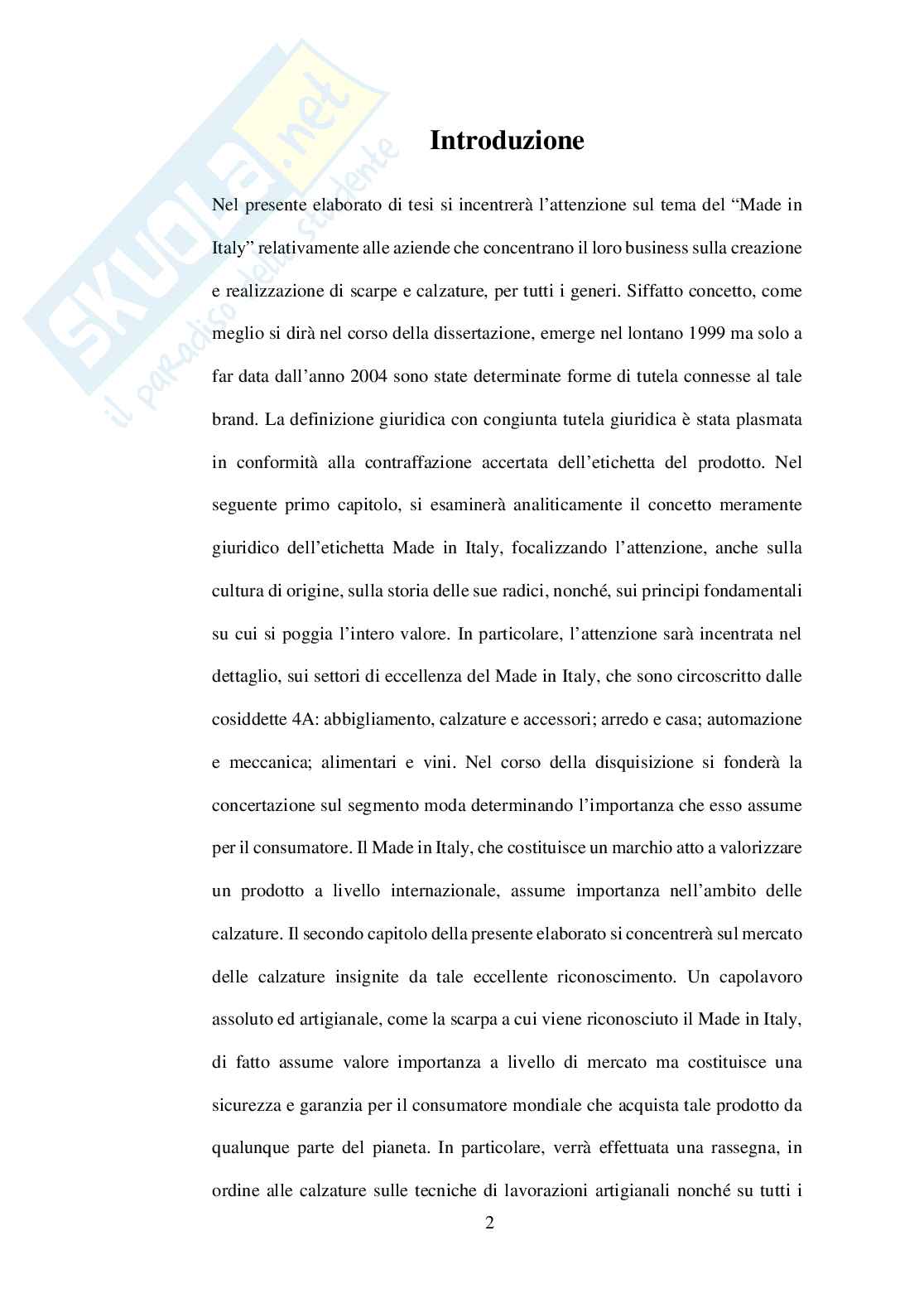  Sviluppo del Brand Made in Italy Pag. 2