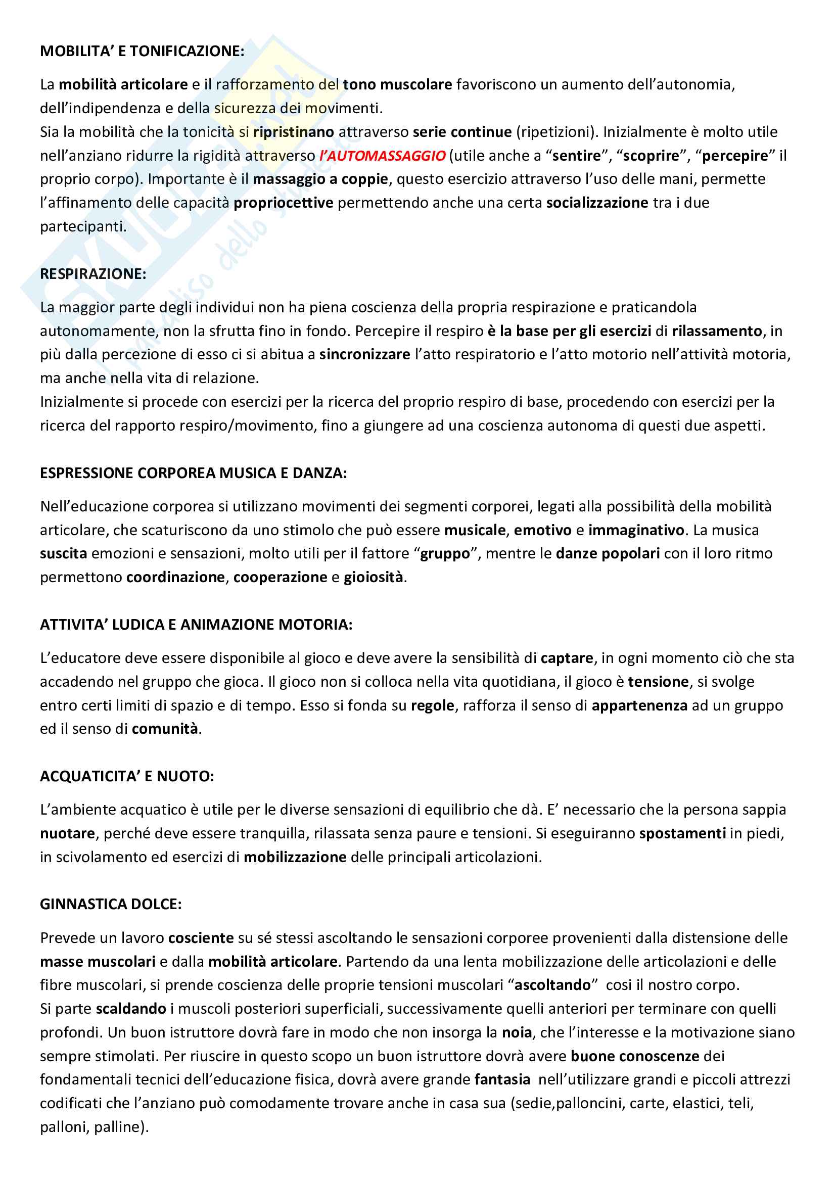 TTD Attività Motoria per l'età Adulta e Anziana Pag. 11