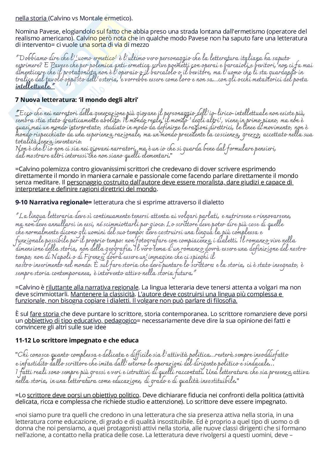 Letteratura italiana - Appunti Pag. 6