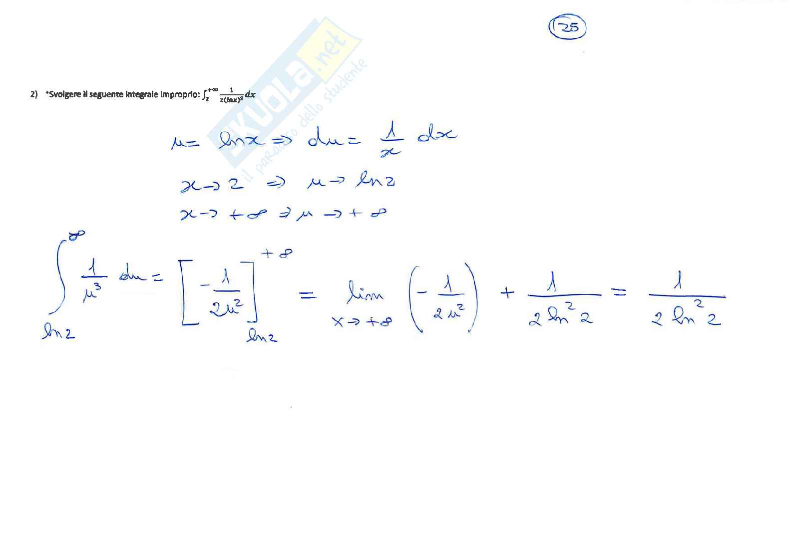Tutti gli esercizi del quarto compitino di Manicone per matematica continuo sicurezza dei sistemi e delle reti informatiche online Pag. 26