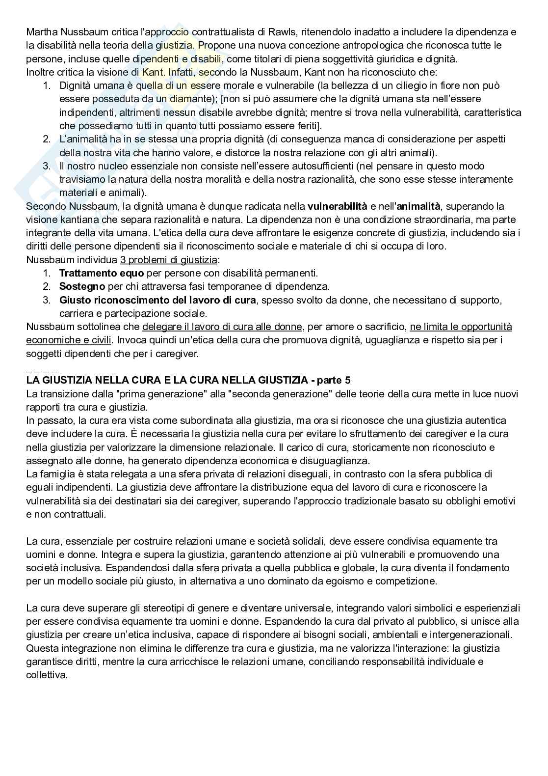 Riassunto esame Etica della relazione d'aiuto, Prof. Biancu Stefano, libro consigliato Il massimo necessario; Presente; Cura e giustizia: tra teoria e prassi, Biancu, Biancu, Palazzani Pag. 31