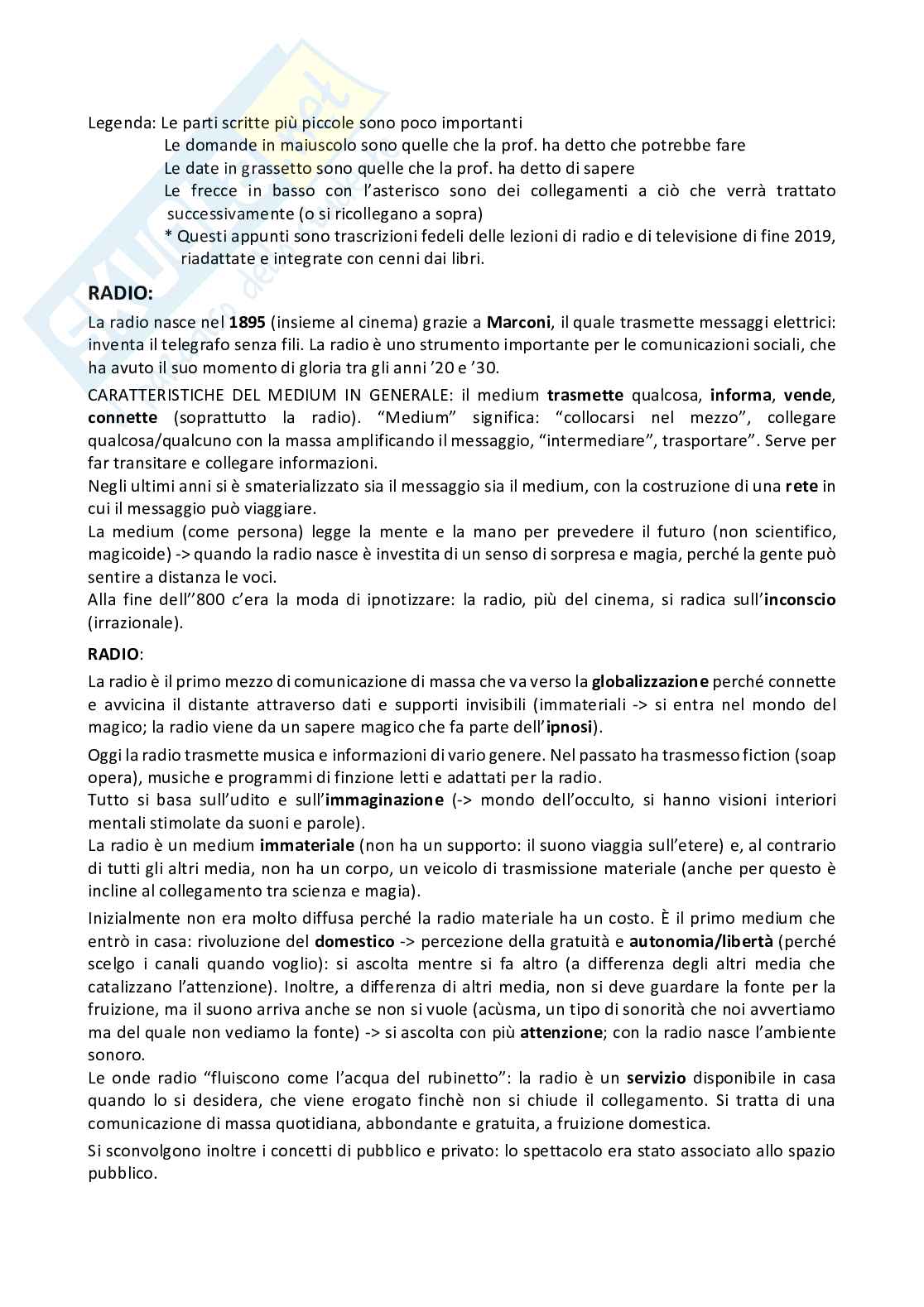 Radio e televisione Pag. 1