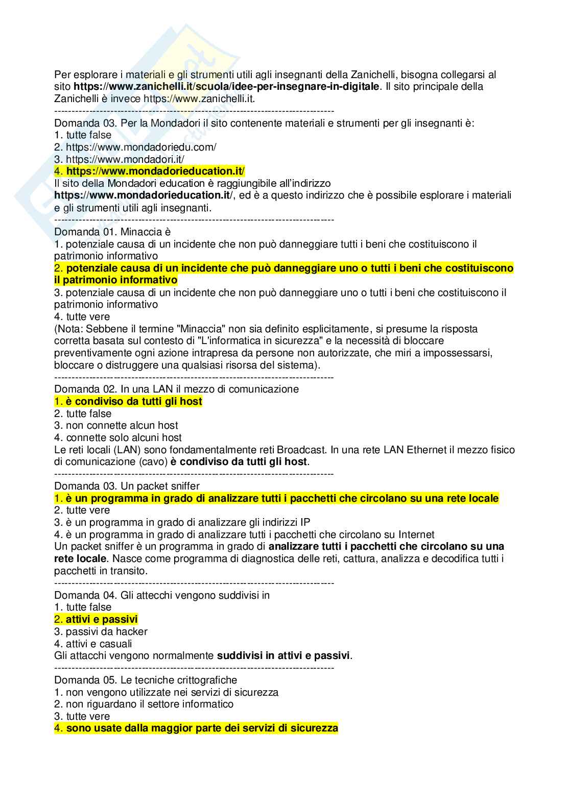 Pratiche didattiche per la scuola 3 —  Domande e risposte Pag. 11