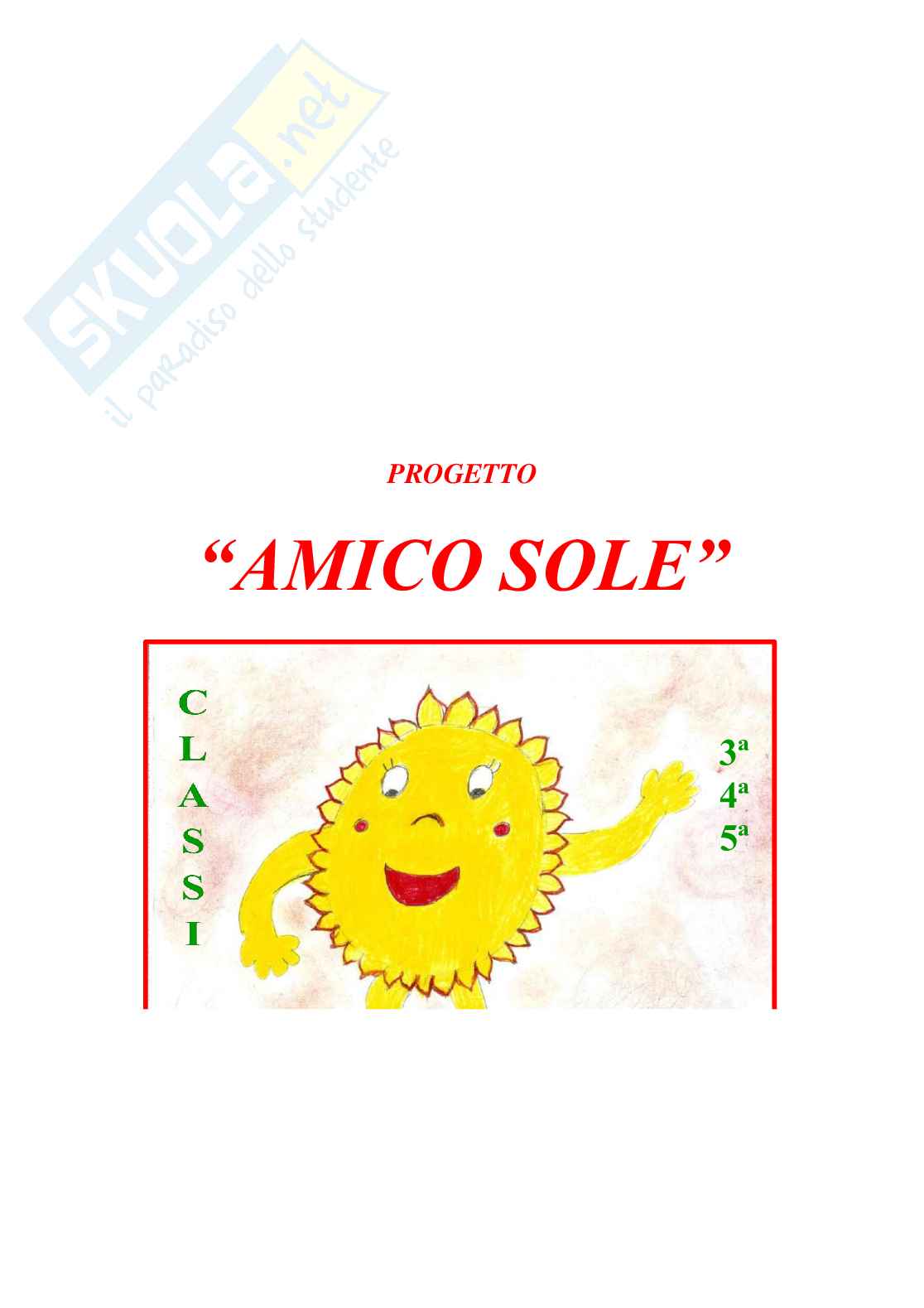 Esempio uda lezione simulata per la scuola primaria e concorsi pubblici titolo amico sole Pag. 1