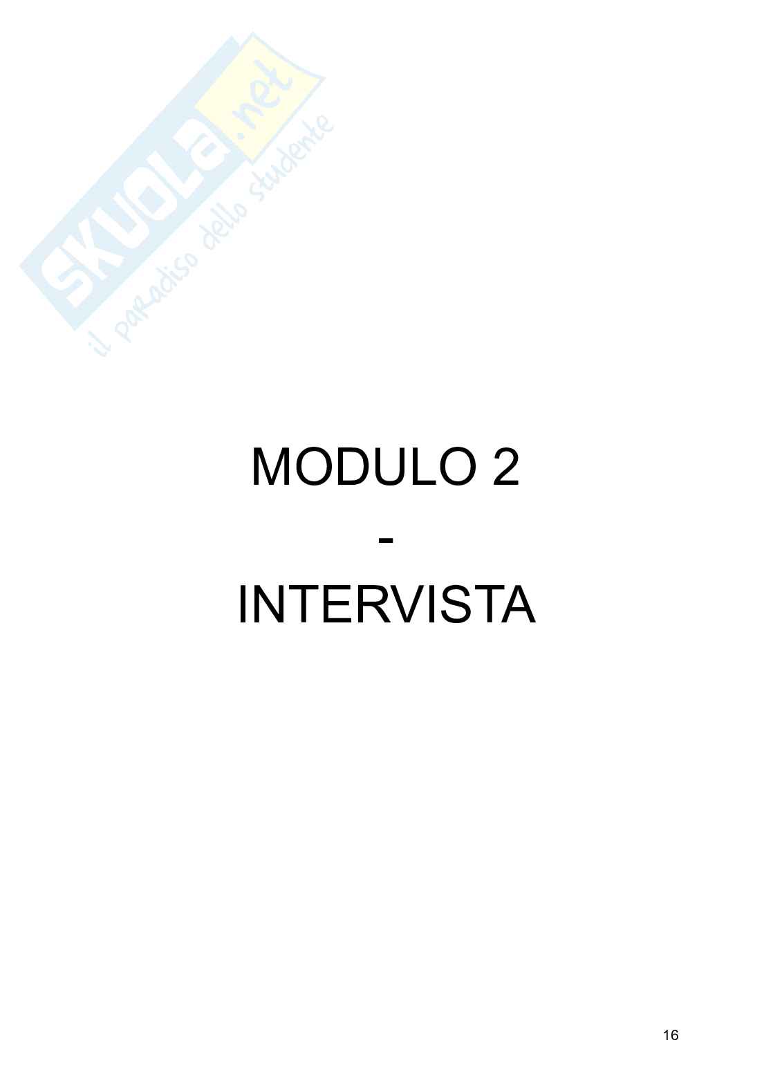 Esame Metodi e tecniche dell'intervista e del questionario Pag. 16