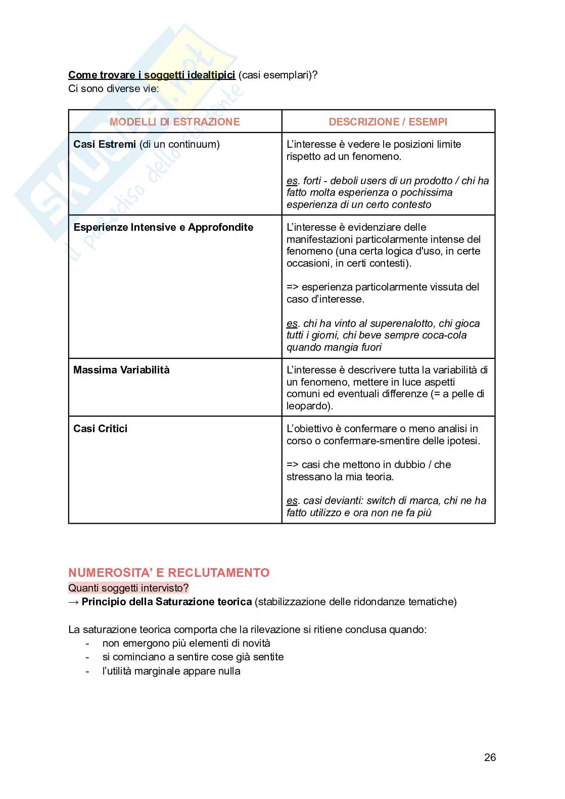 Esame Metodi e tecniche dell'intervista e del questionario Pag. 26
