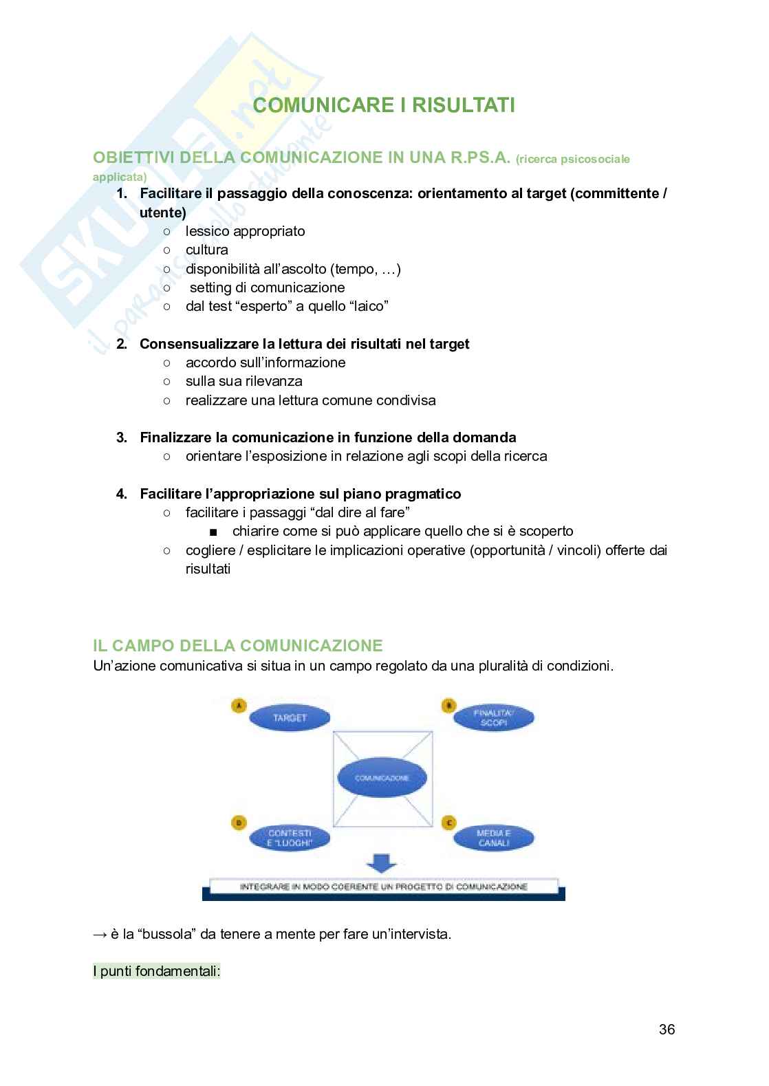 Esame Metodi e tecniche dell'intervista e del questionario Pag. 36