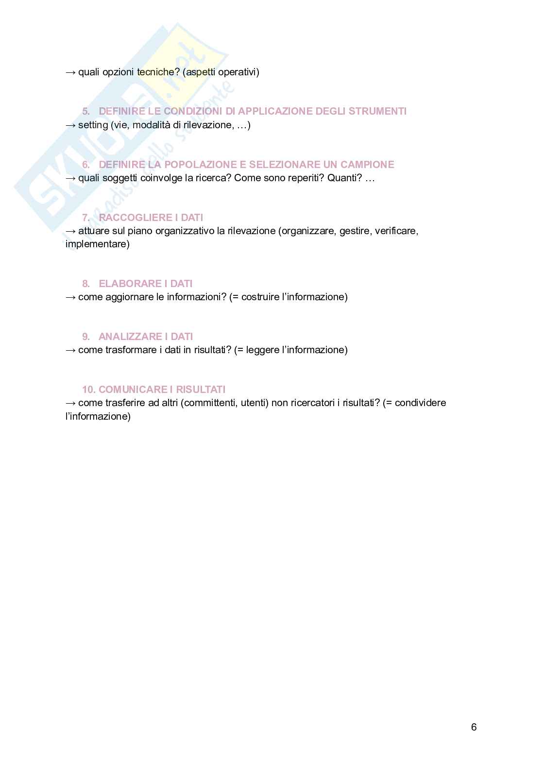 Esame Metodi e tecniche dell'intervista e del questionario Pag. 6