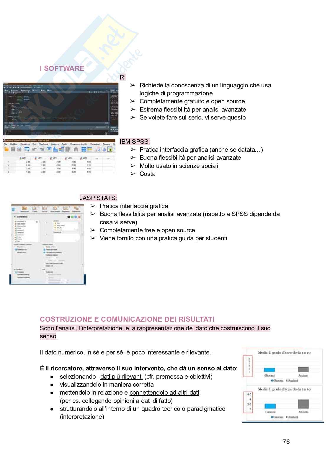 Esame Metodi e tecniche dell'intervista e del questionario Pag. 76