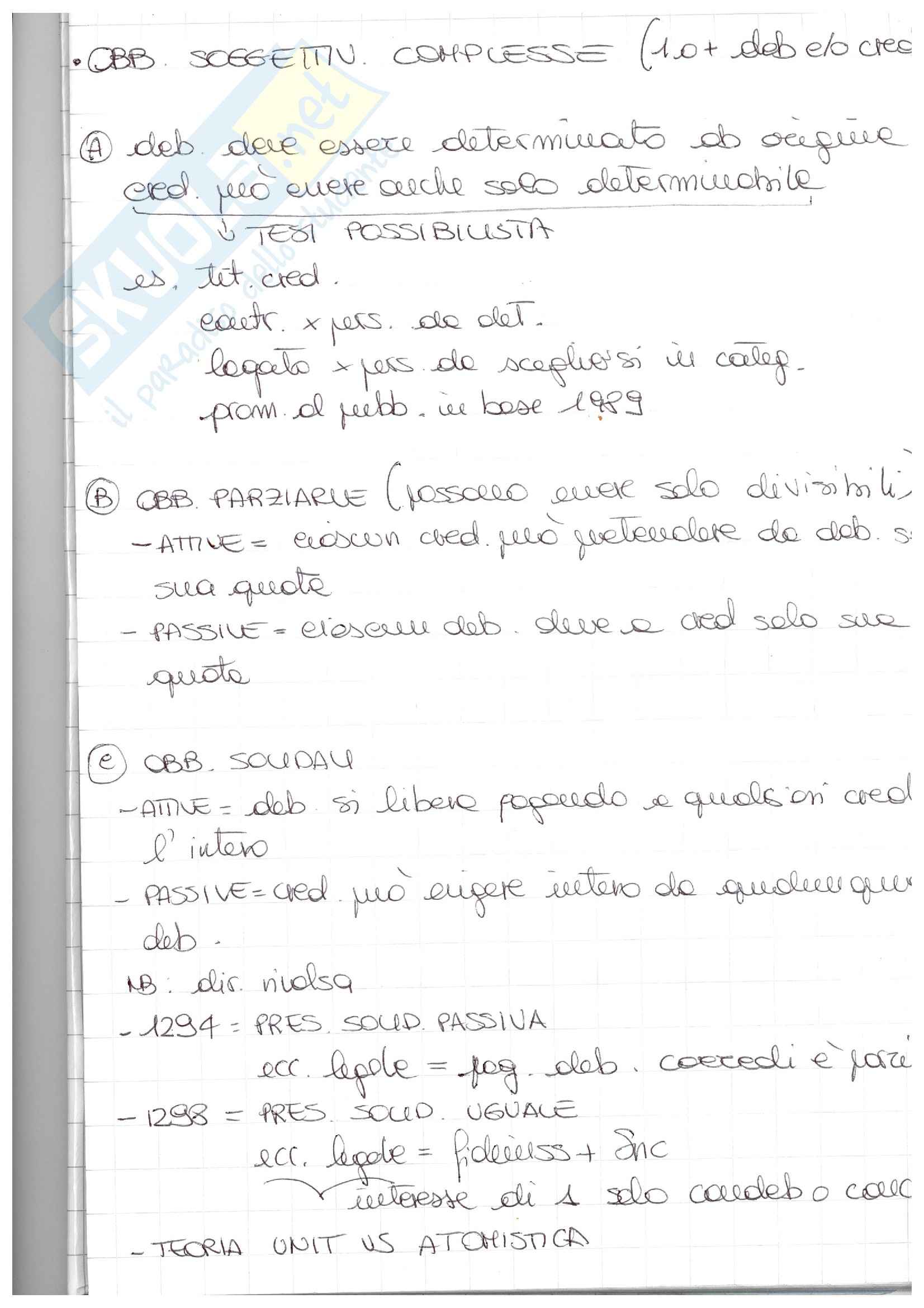 Obbligazioni soggettivamente complesse Pag. 1