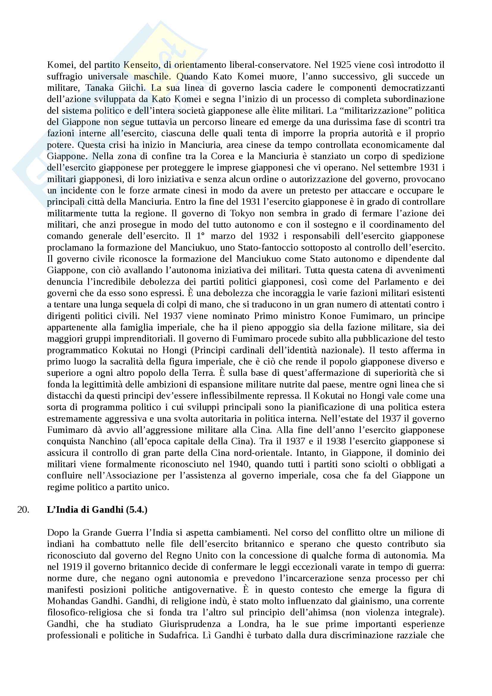 Appunti di storia contemporanea sul novecento Pag. 26