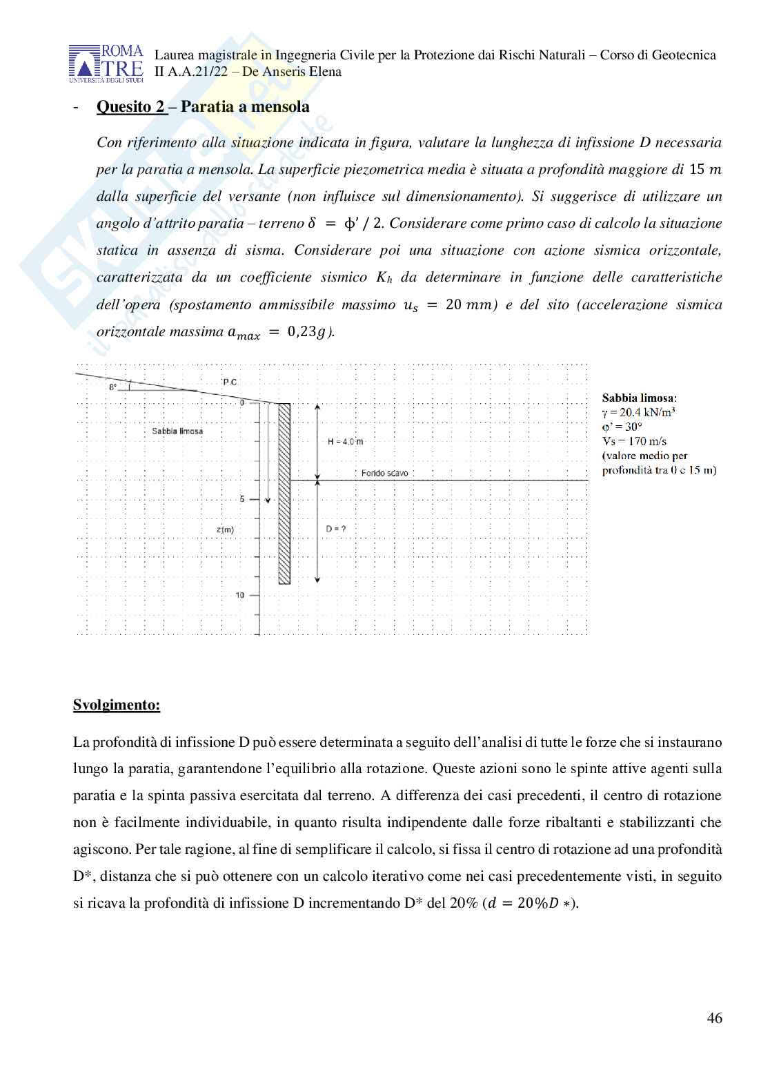 Esecitazione di Geotecnica svolte    Pag. 46