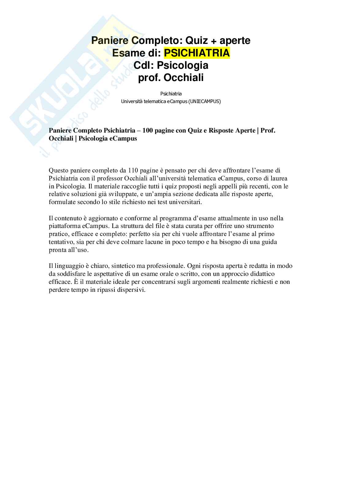 Psichiatria Pag. 1