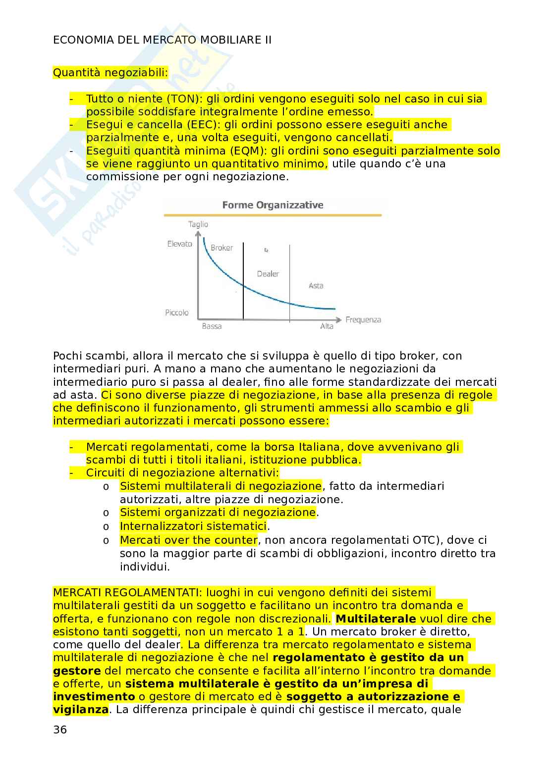 Seconda parte di Economia del mercato mobiliare Pag. 36