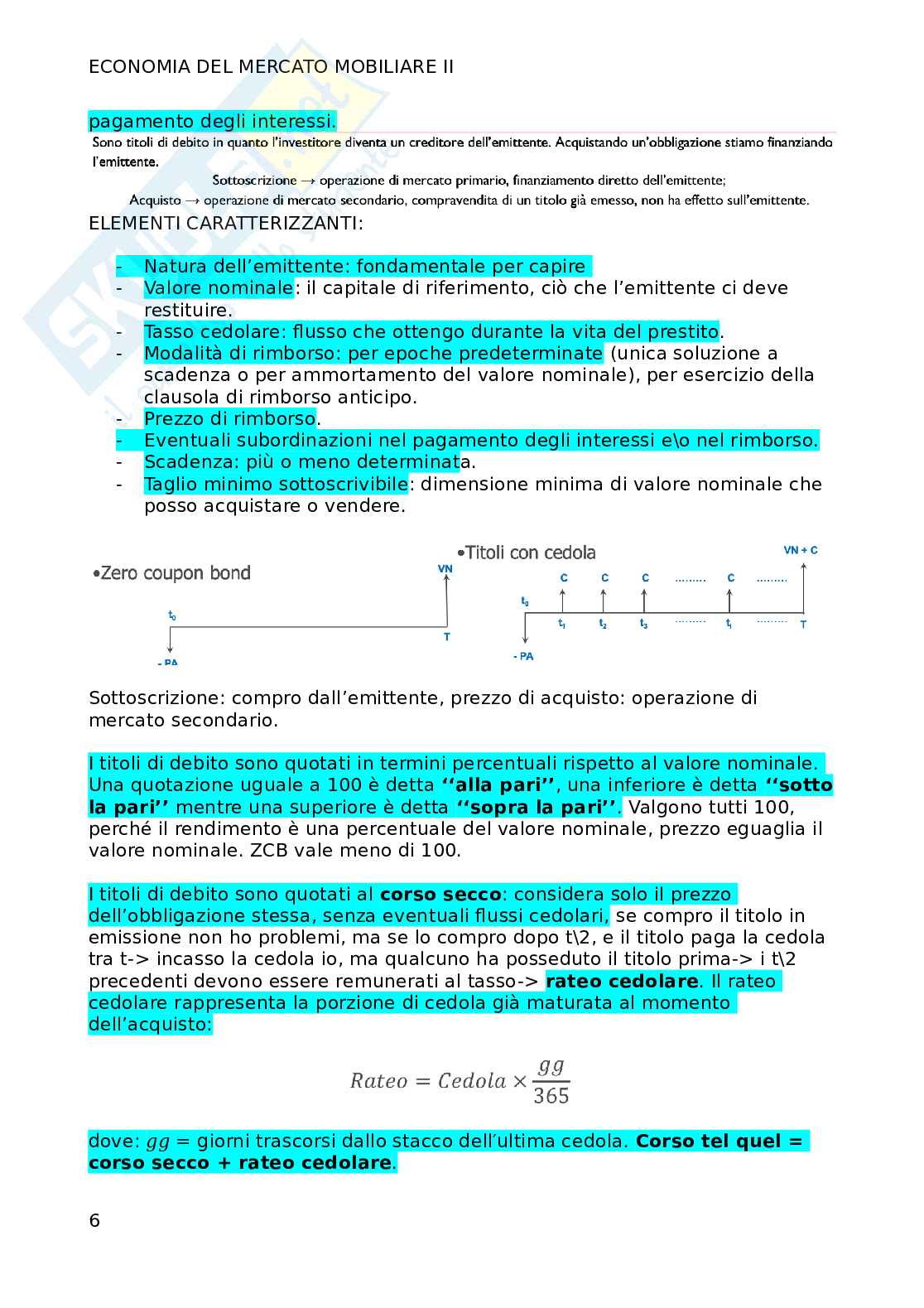 Seconda parte di Economia del mercato mobiliare Pag. 6