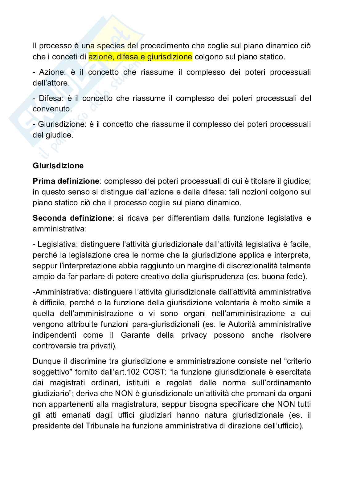Riassunto esame Diritto processuale civile, Prof. Fabiani Ernesto, libro consigliato Istituzioni di diritto processuale civile, Balena Pag. 2