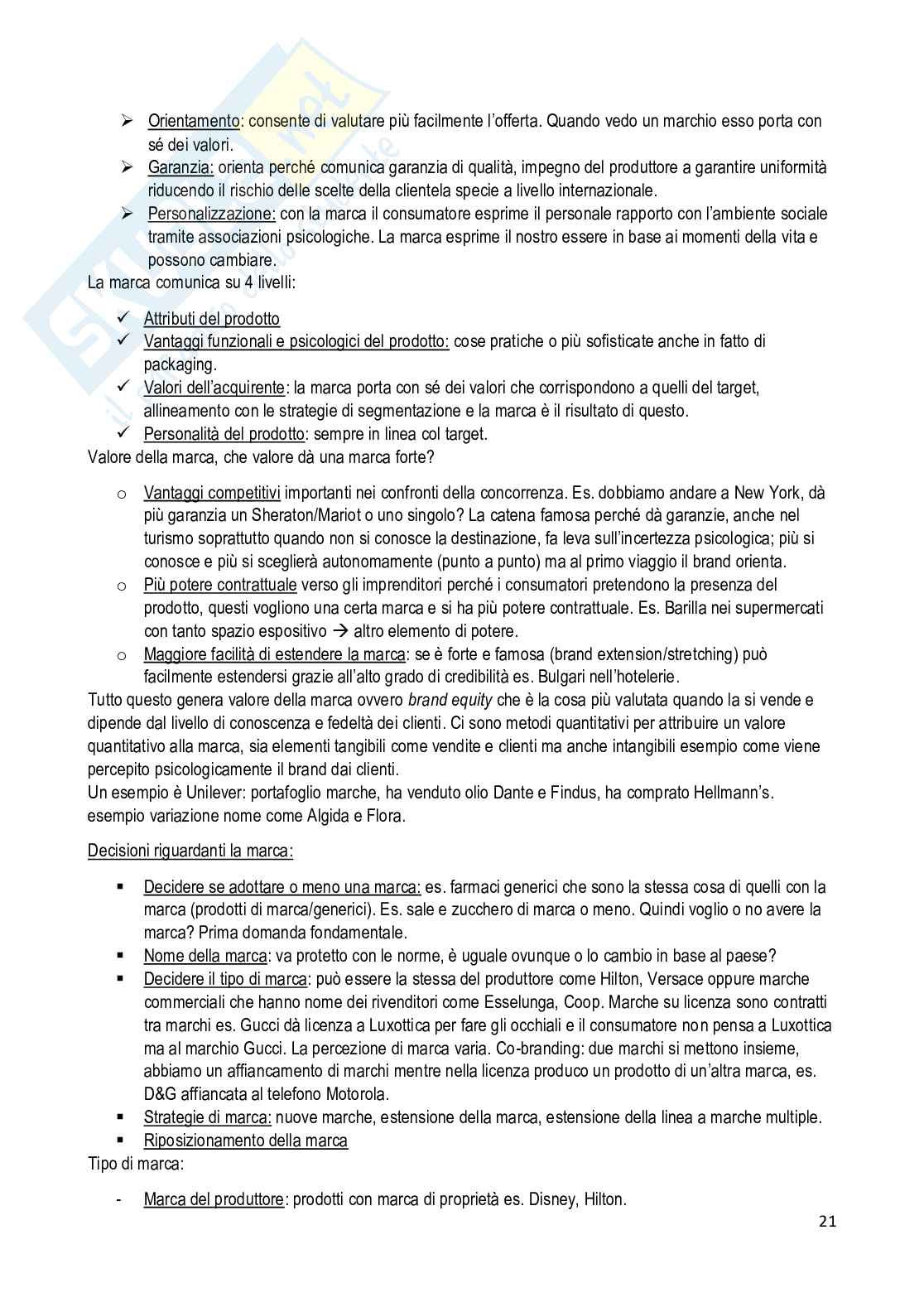 Marketing delle imprese turistiche - appunti Pag. 21