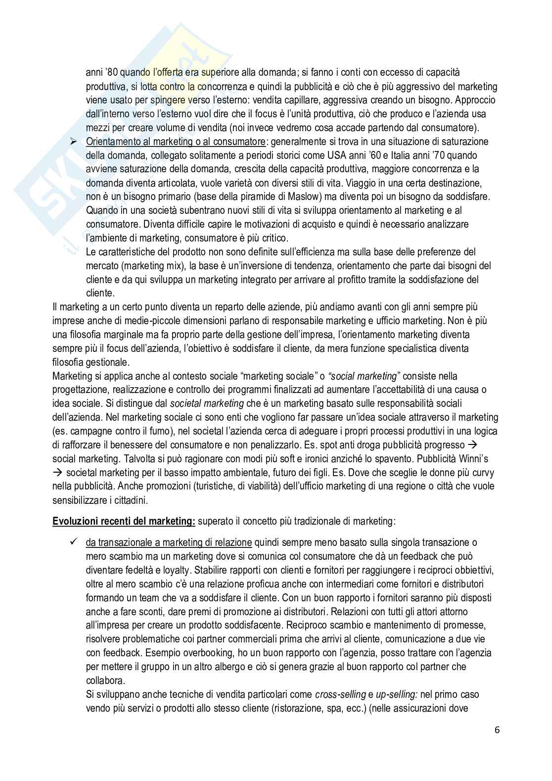 Marketing delle imprese turistiche - appunti Pag. 6
